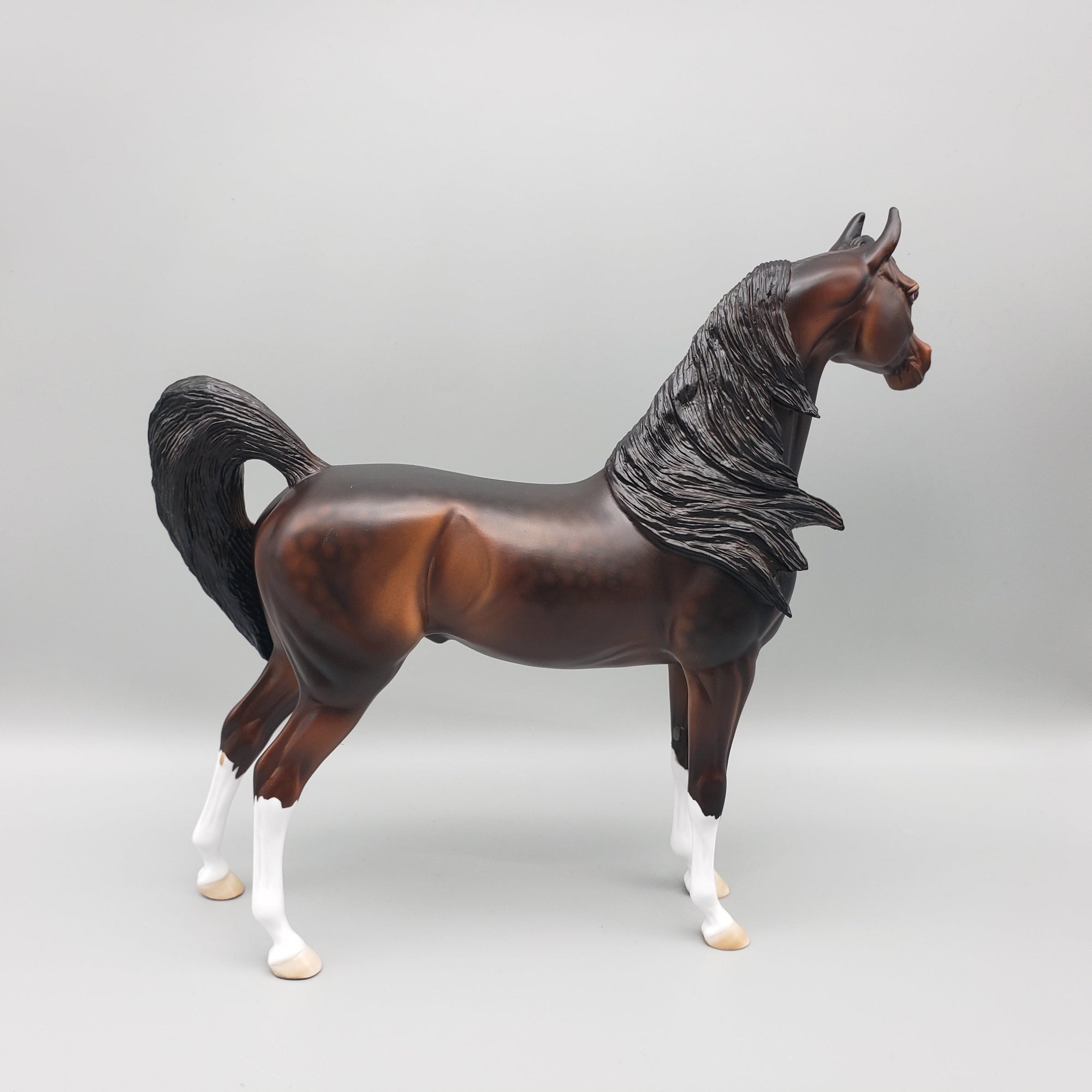 Challenger OOAK Dappled Bay Arabian Stallion By Dawn Quick EQ23