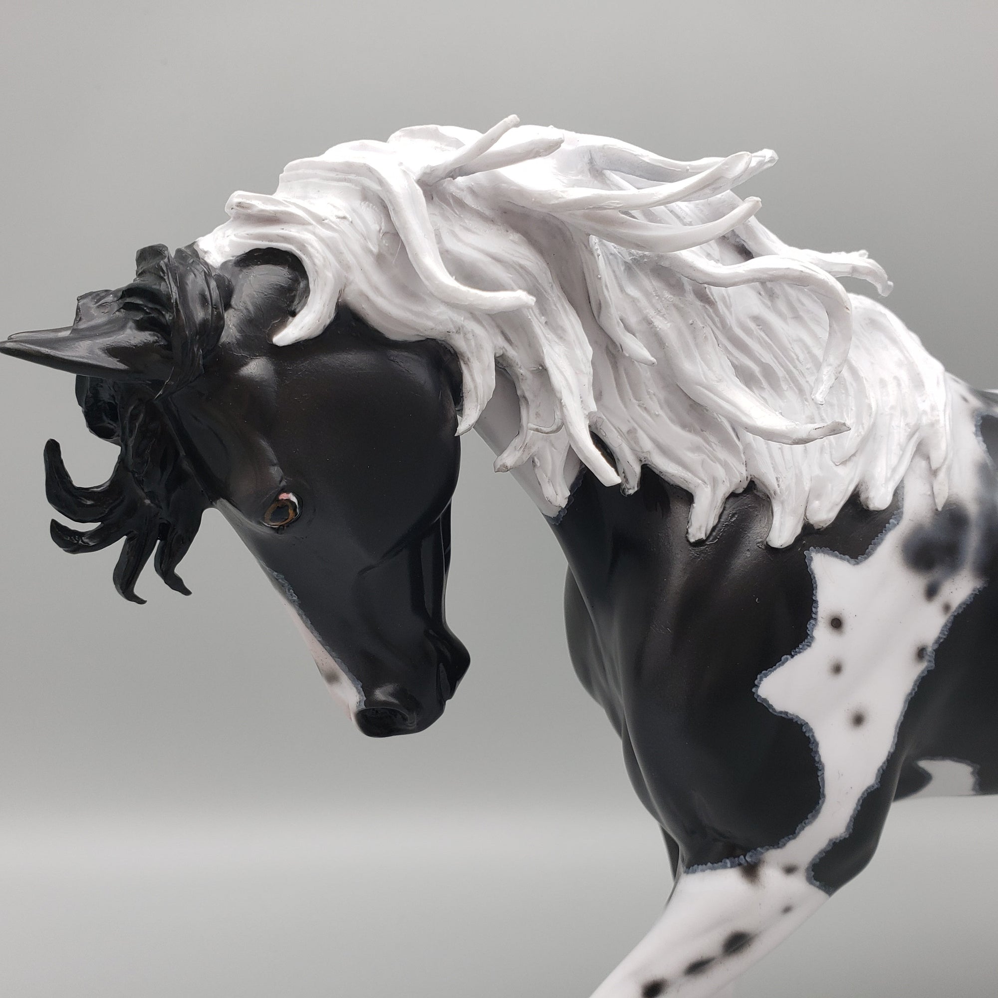 Kentucky Wild OOAK Black Pinto Thoroughbred By Dawn Quick Best Offer EQ23