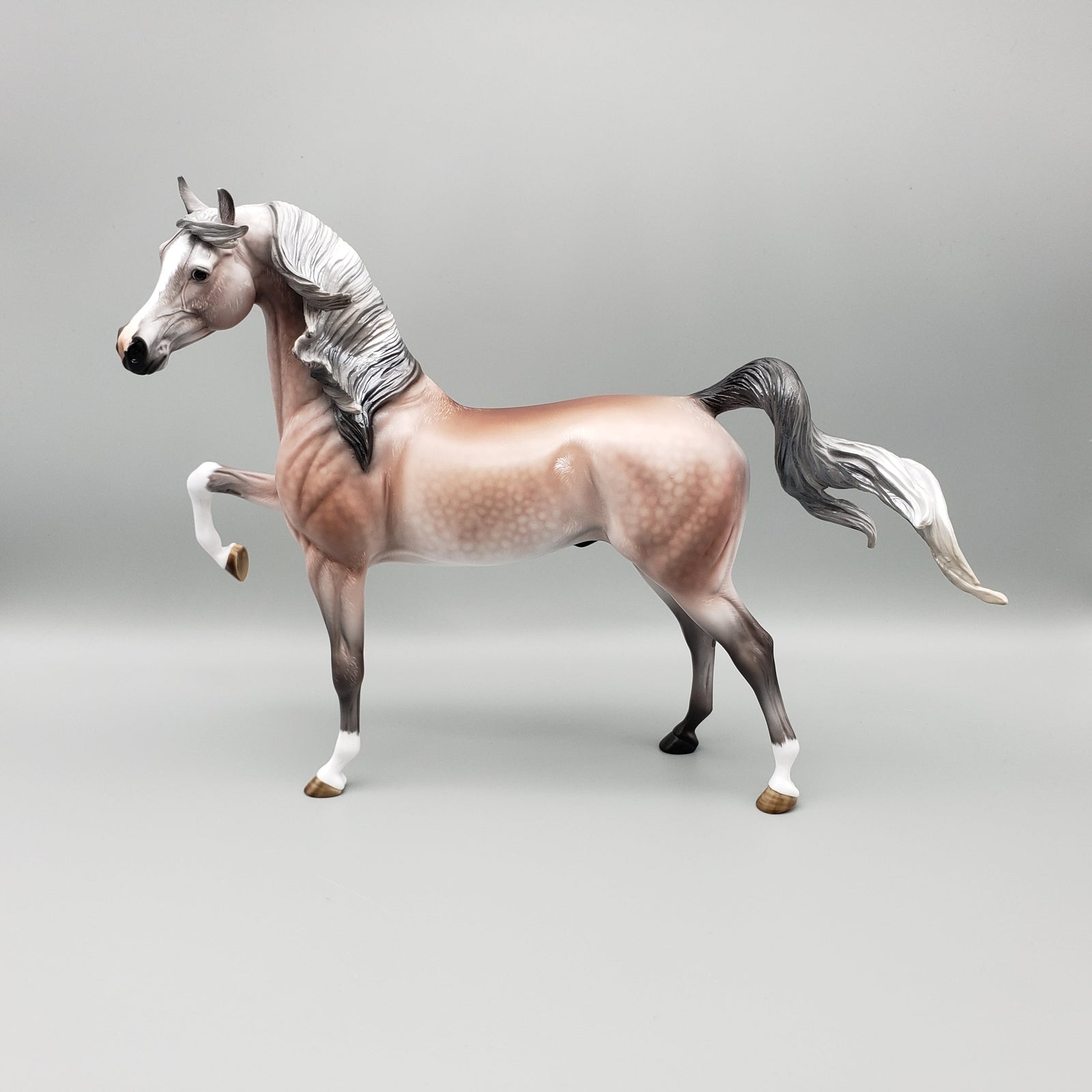 Dynasty OOAK Dappled Rose Grey Arab Stallion By Angela Marleau Equilocity Best Offers 7/15/23 EQ23