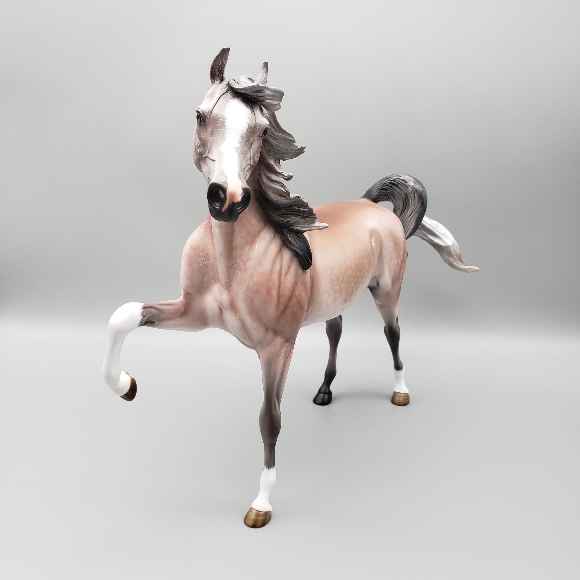 Dynasty OOAK Dappled Rose Grey Arab Stallion By Angela Marleau Equilocity Best Offers 7/15/23 EQ23