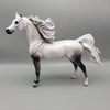 Out From The Night Basket 13 Equilocity 2023 OOAK Dappled Grey Arabian By Carrie Keller EQ23