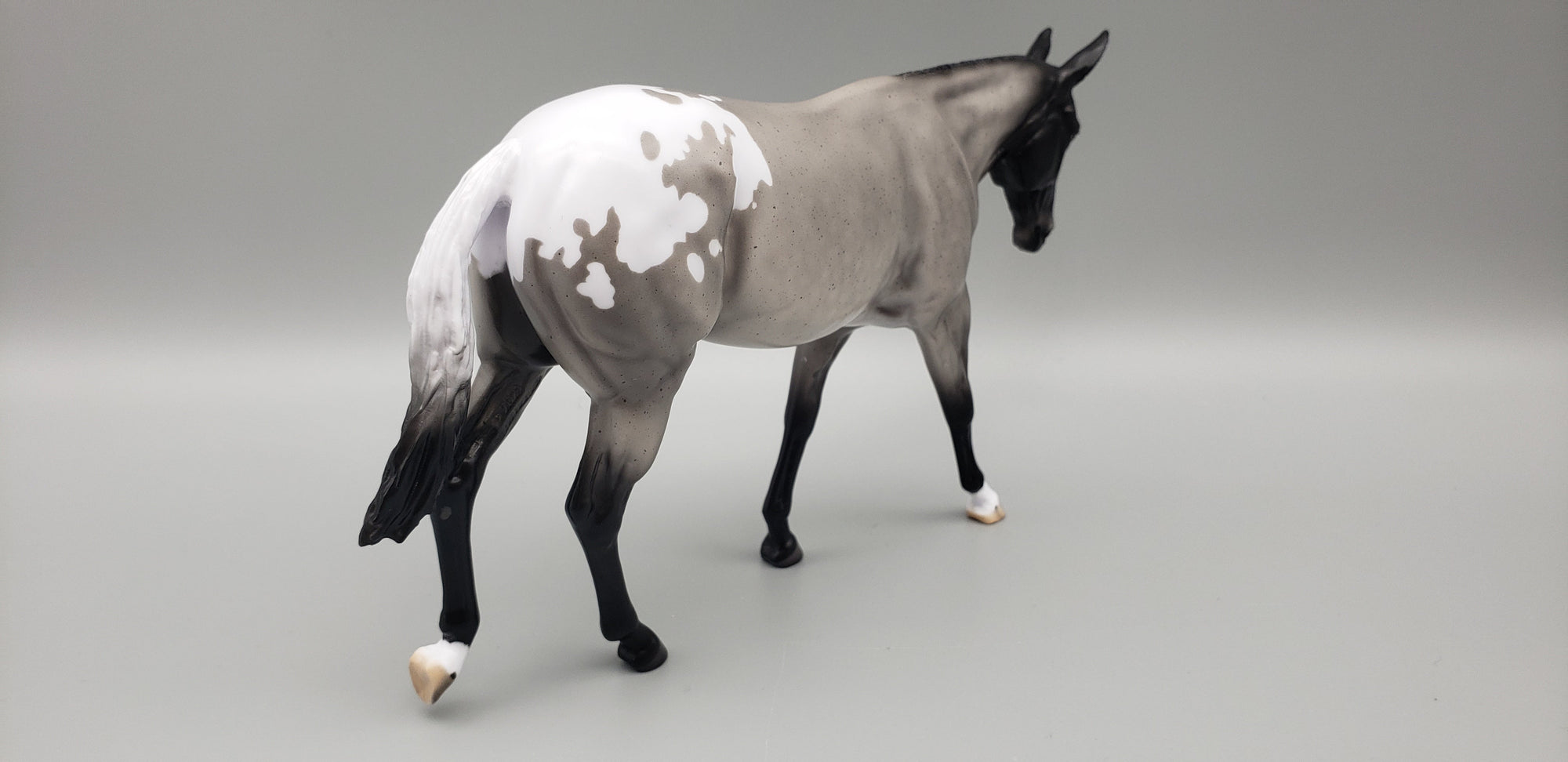 Little Debbie OOAK Blue Roan Appaloosa Pebble Mule By Angela Marleau EQ23