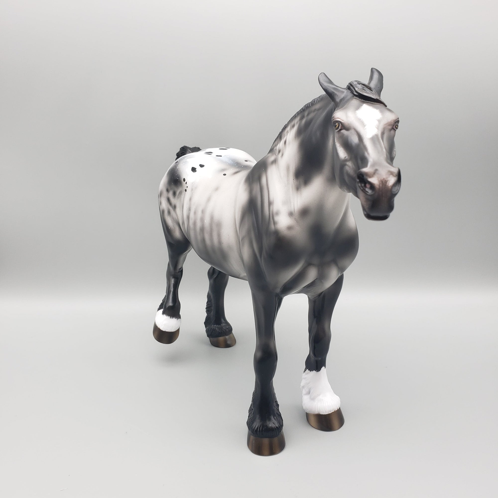 Witch Hazel OOAK Black Sabino Heavy Draft Kicking Mare By Ashley Palmer Equilocity Best Offers 7/15/23 EQ23