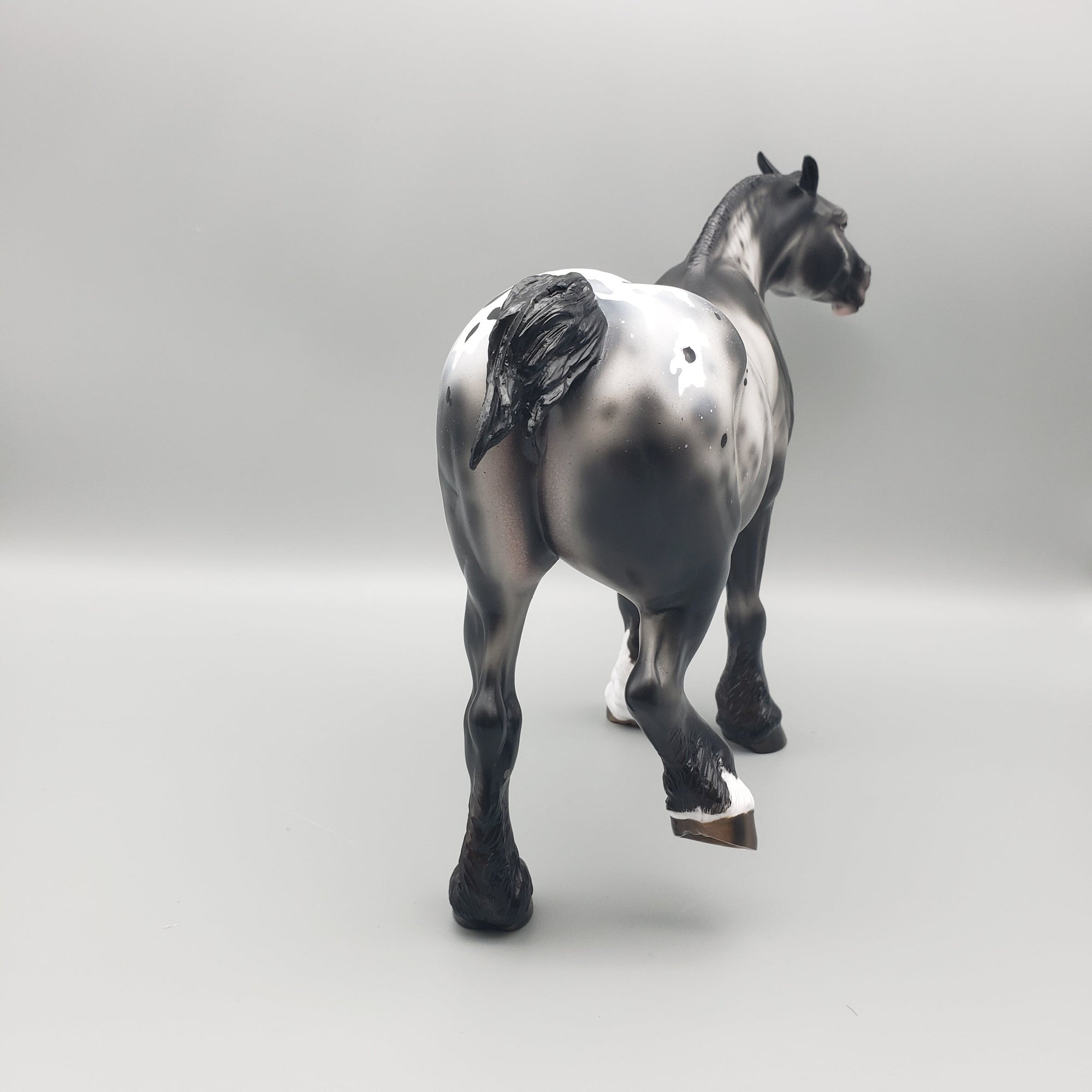 Witch Hazel OOAK Black Sabino Heavy Draft Kicking Mare By Ashley Palmer Equilocity Best Offers 7/15/23 EQ23