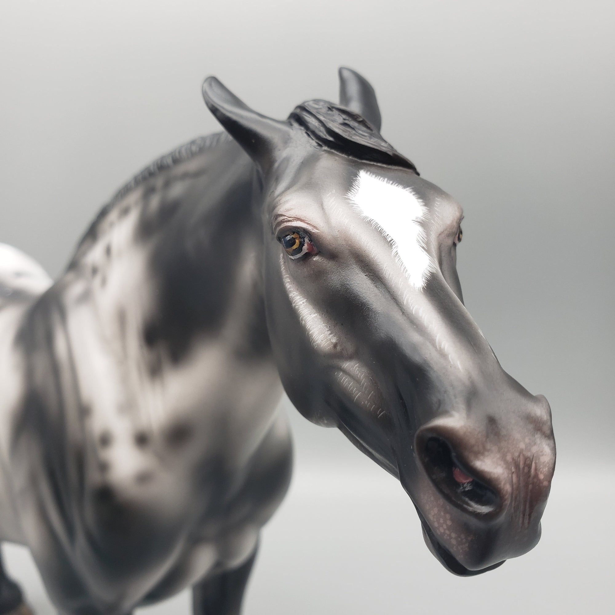 Witch Hazel OOAK Black Sabino Heavy Draft Kicking Mare By Ashley Palmer Equilocity Best Offers 7/15/23 EQ23