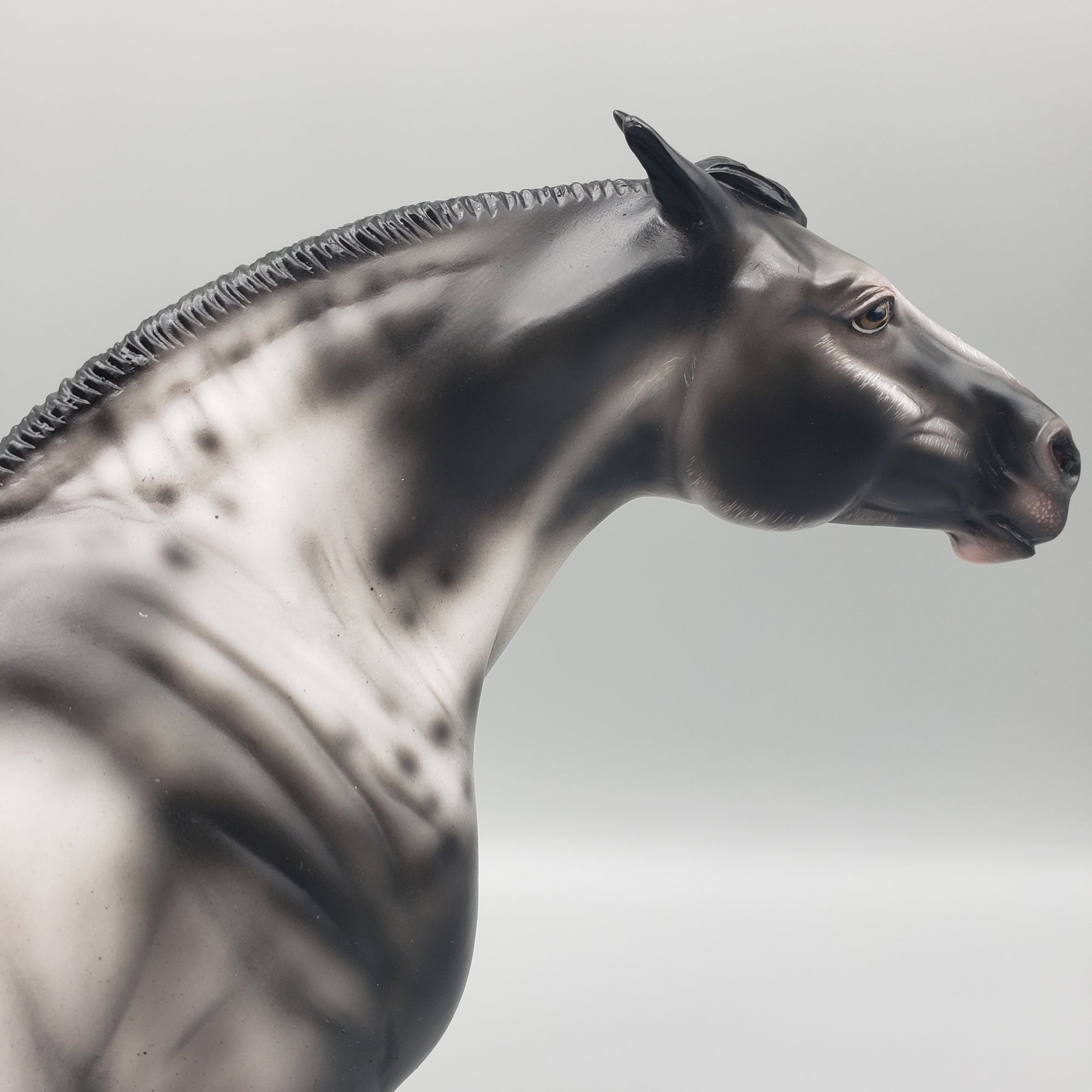 Witch Hazel OOAK Black Sabino Heavy Draft Kicking Mare By Ashley Palmer Equilocity Best Offers 7/15/23 EQ23