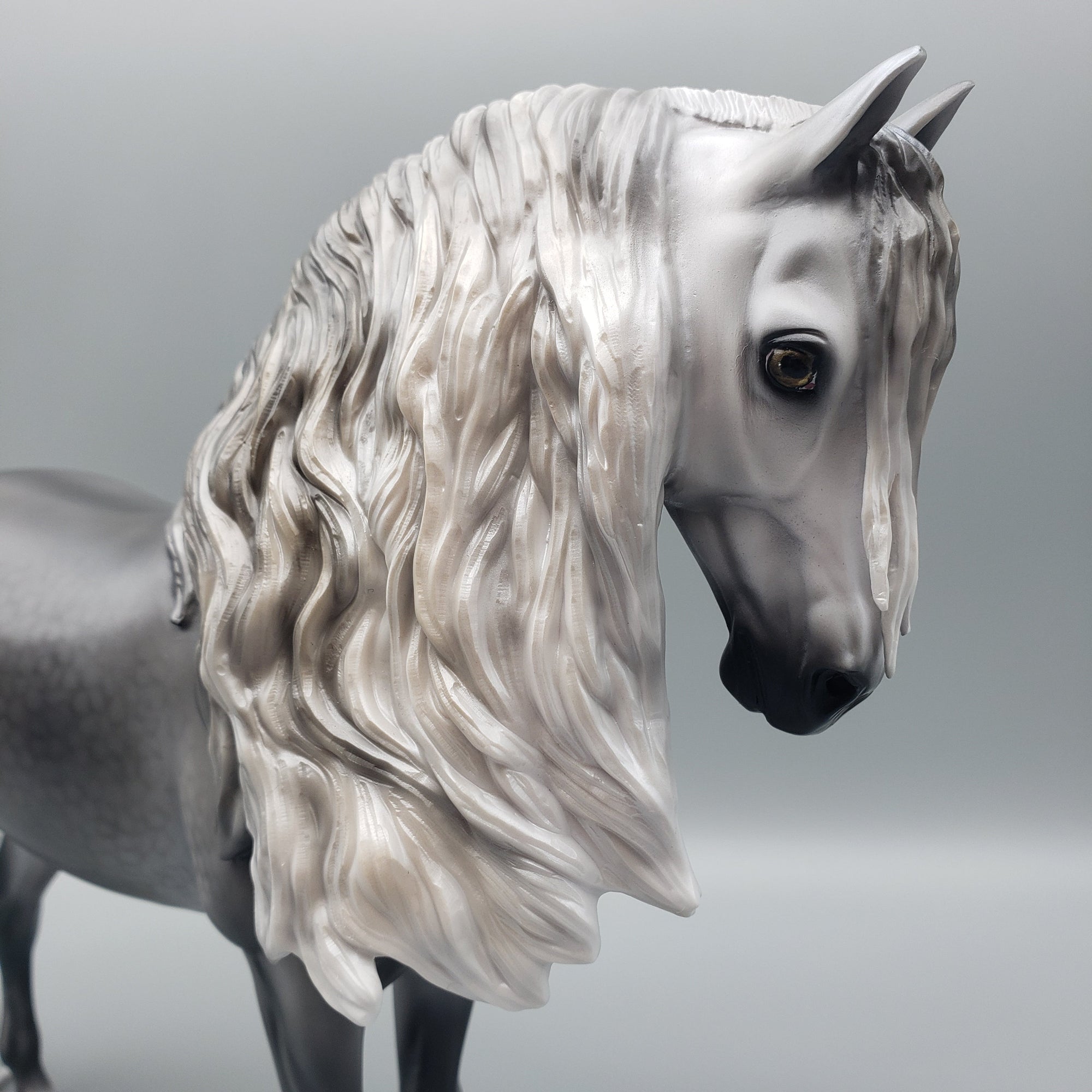 Cassius  OOAK Dappled Grey Andalusian By Carrie Keller Equilocity Best Offers 7/15/23 EQ23