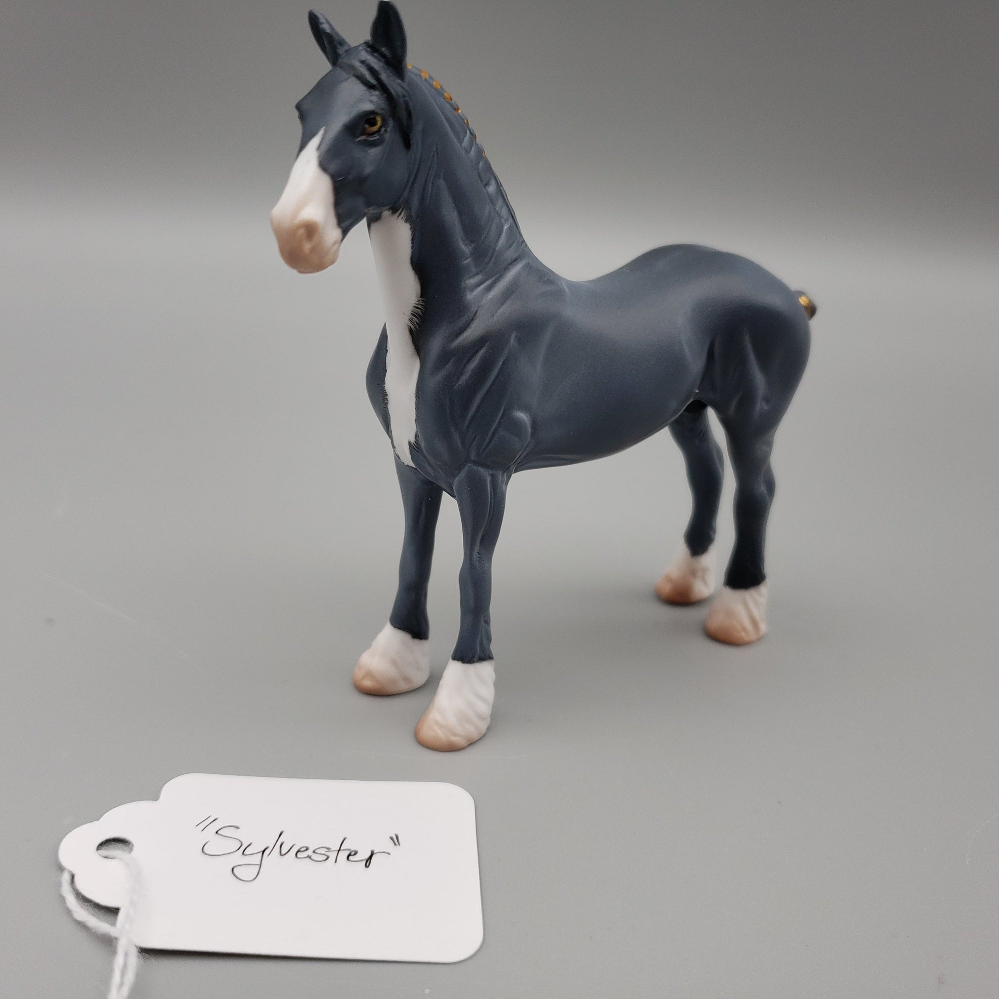 Sylvester OOAK International Cat Day Silver Tuxedo Cat Draft Chip By Angela Marleau