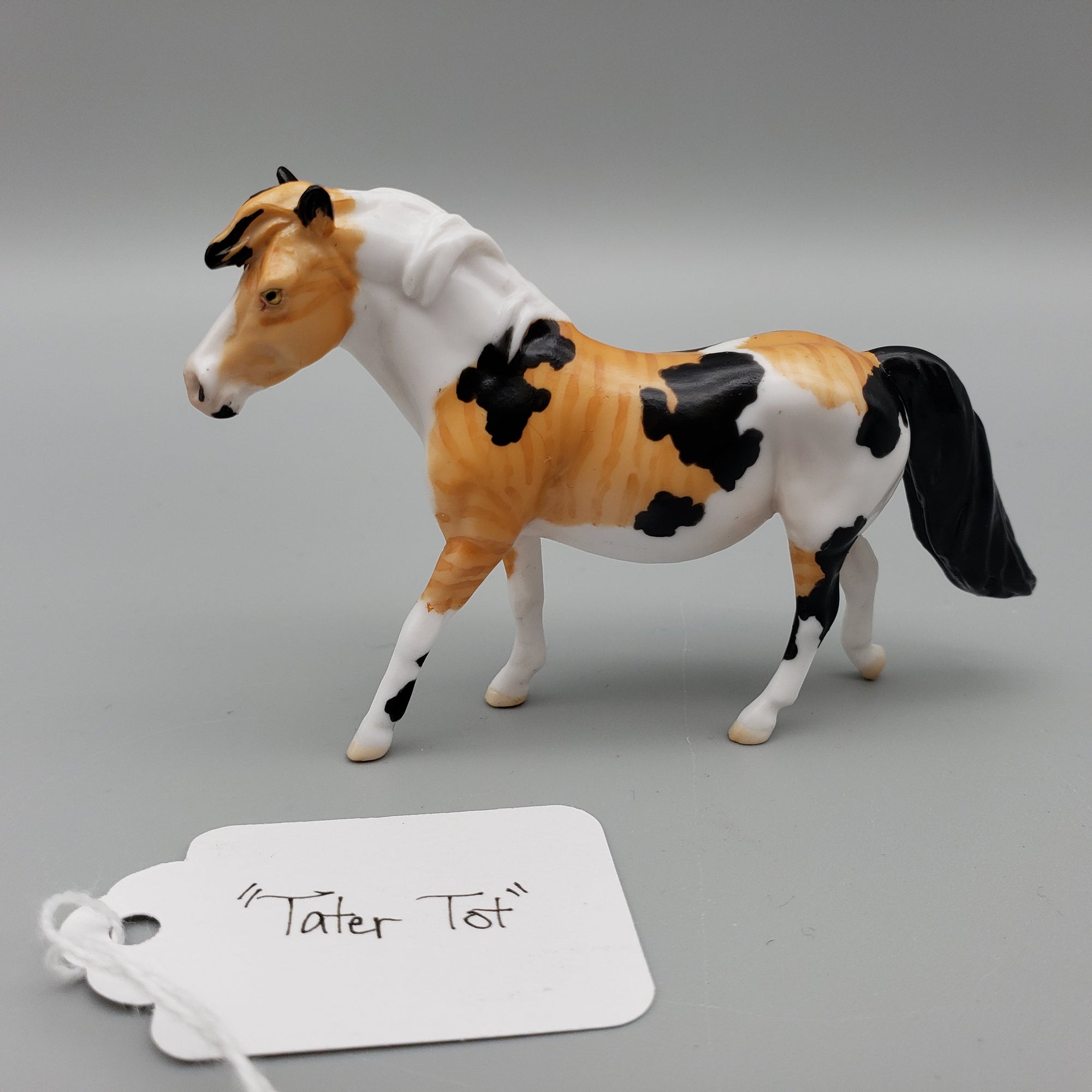Tater Tot OOAK International Cat Day Pony Calico Chip By Jess Hamill