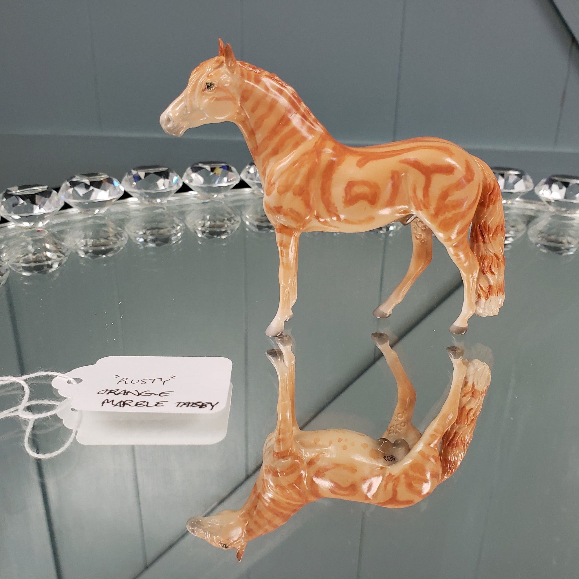 Rusty OOAK International Cat Day Orange Marble Tabby Cat Andalusian Chip By Jess Hamill