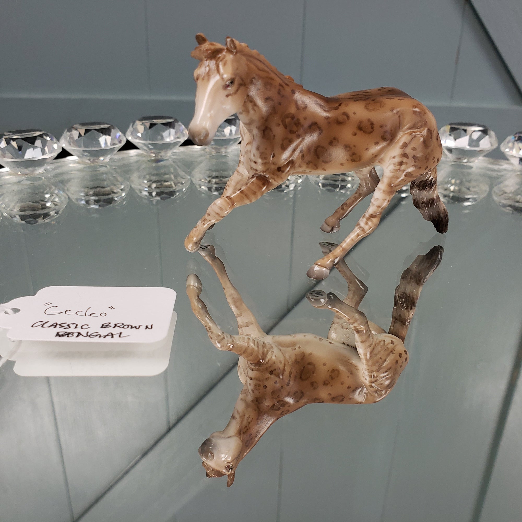 Gecko OOAK International Cat Day Classic Brown Bengel Cat Cutter Chip By Jess Hamill