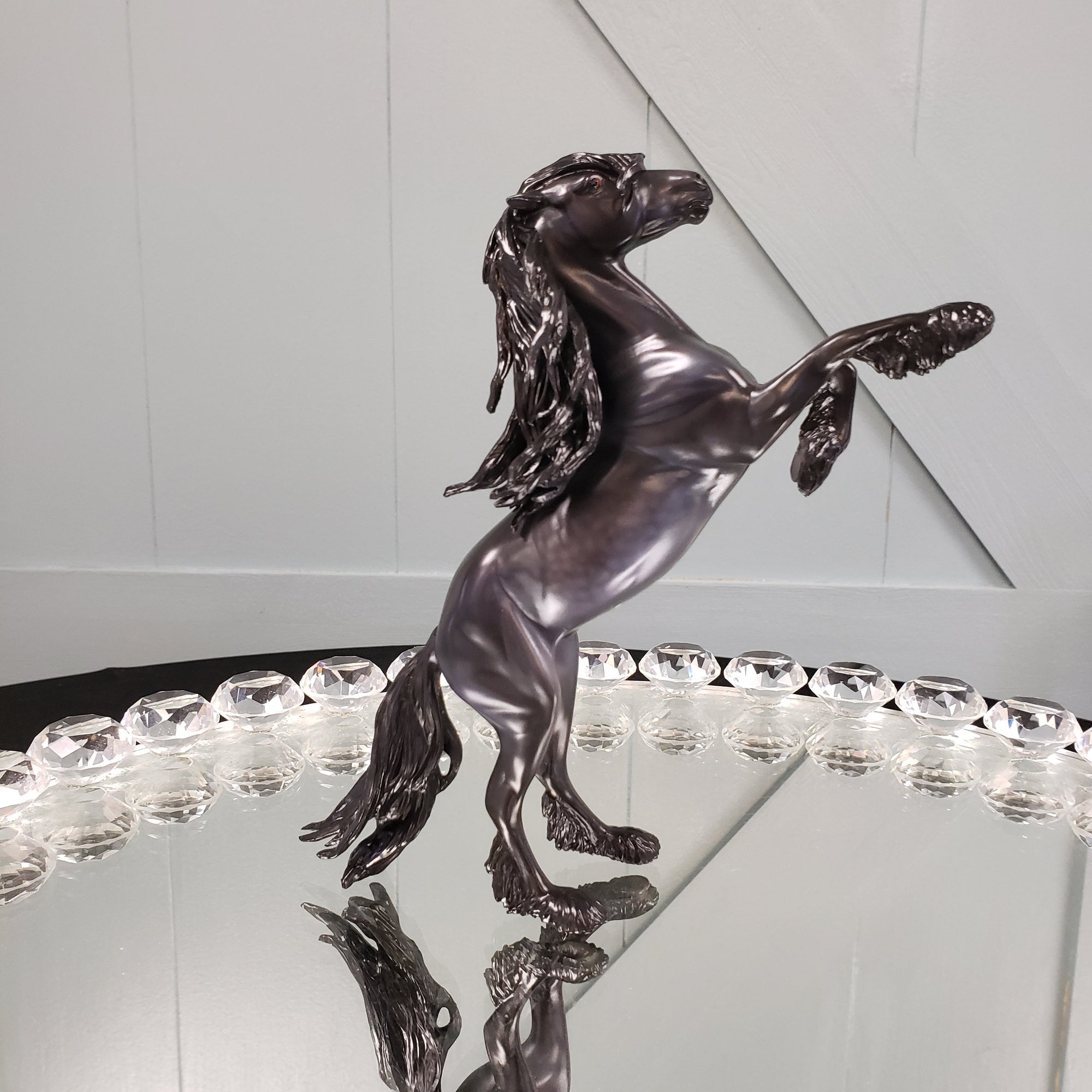 Vibernum OOAK Custom Rearing Pebble Mustang Turned Friesian By Caroline Boydston Best Offers 8/14/23