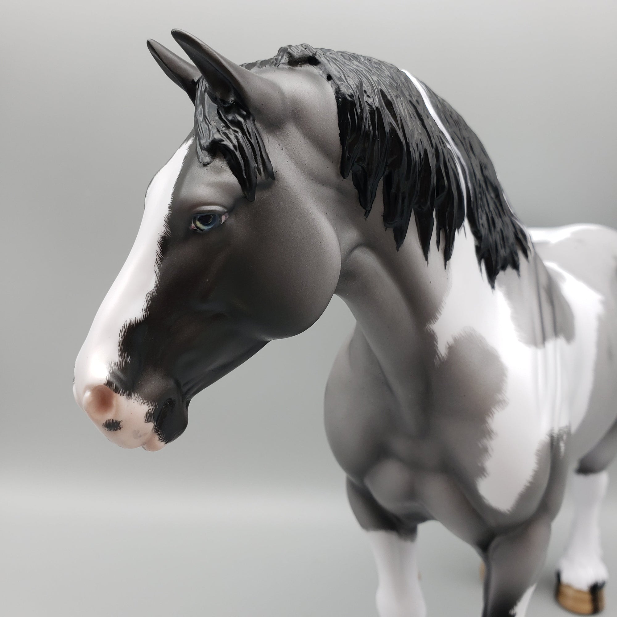 Once In A Blue Moon OOAK Blue Roan Tobiano Heavy Draft By Ellen Robbins for AoTH23 Best Offers