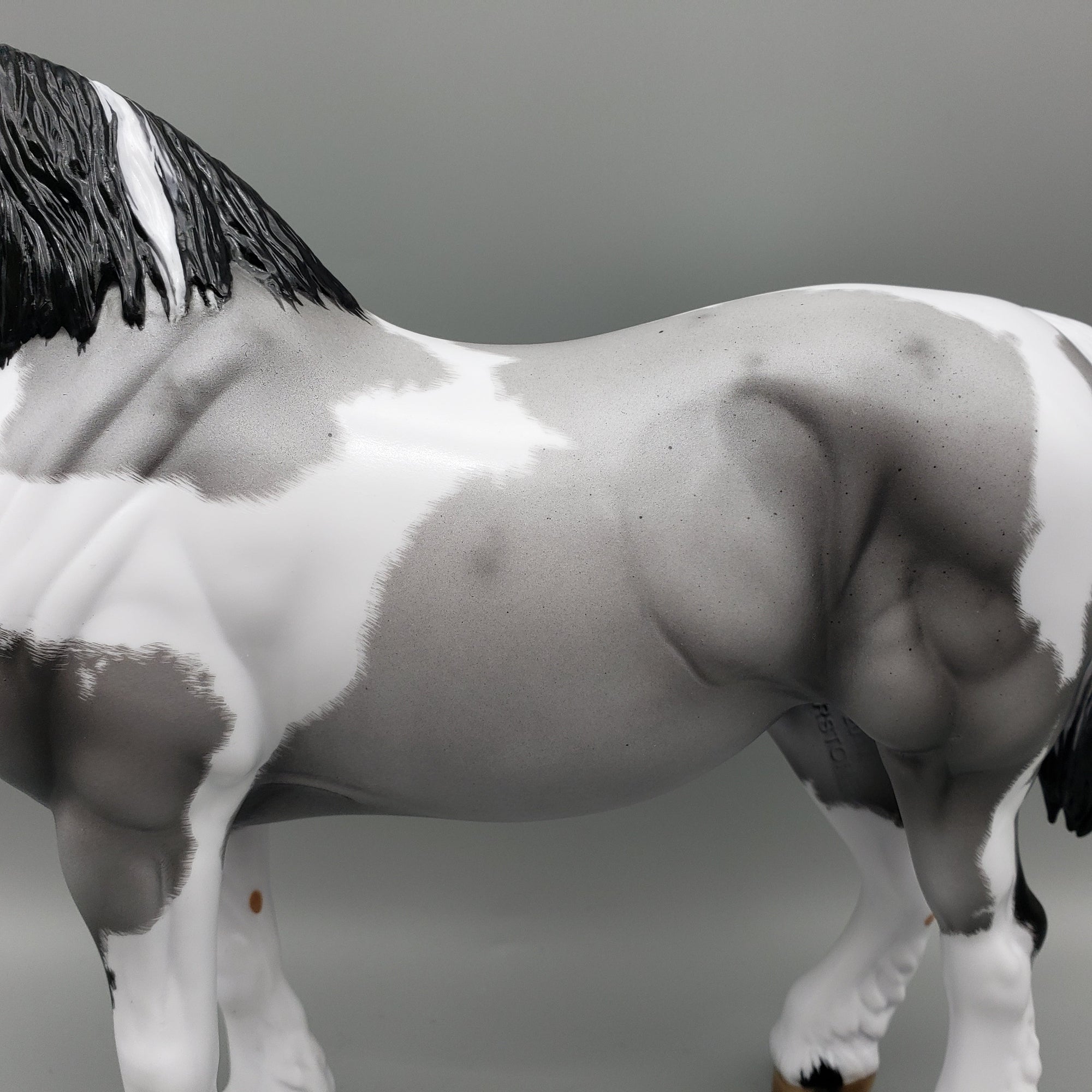 Once In A Blue Moon OOAK Blue Roan Tobiano Heavy Draft By Ellen Robbins for AoTH23 Best Offers