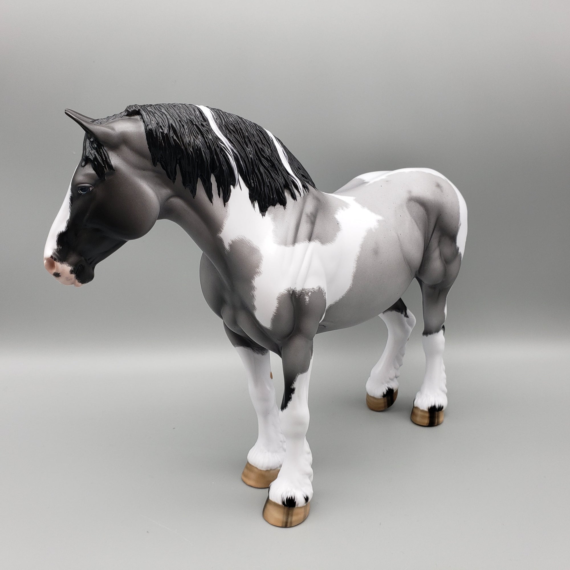 Once In A Blue Moon OOAK Blue Roan Tobiano Heavy Draft By Ellen Robbins for AoTH23 Best Offers