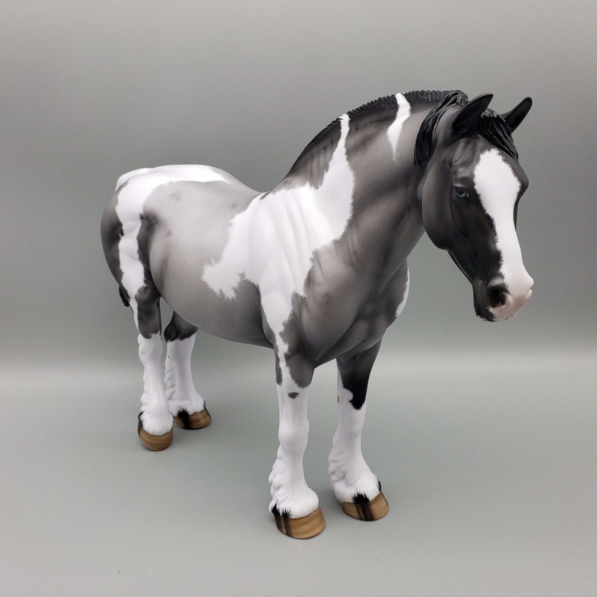Once In A Blue Moon OOAK Blue Roan Tobiano Heavy Draft By Ellen Robbins for AoTH23 Best Offers