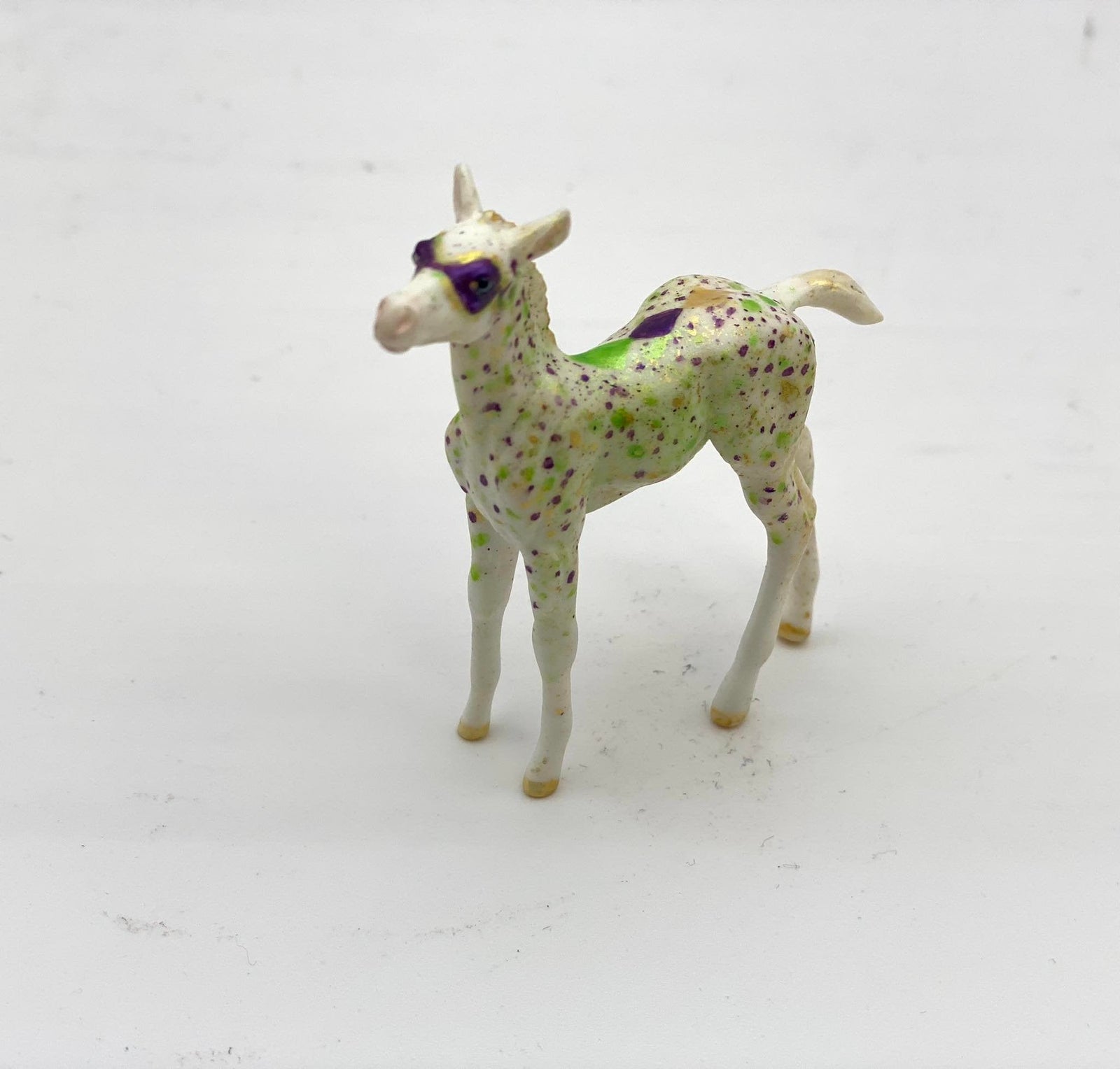 Masquerade-OOAK Deco Foal Chip Painted by Andrea 2/17/22