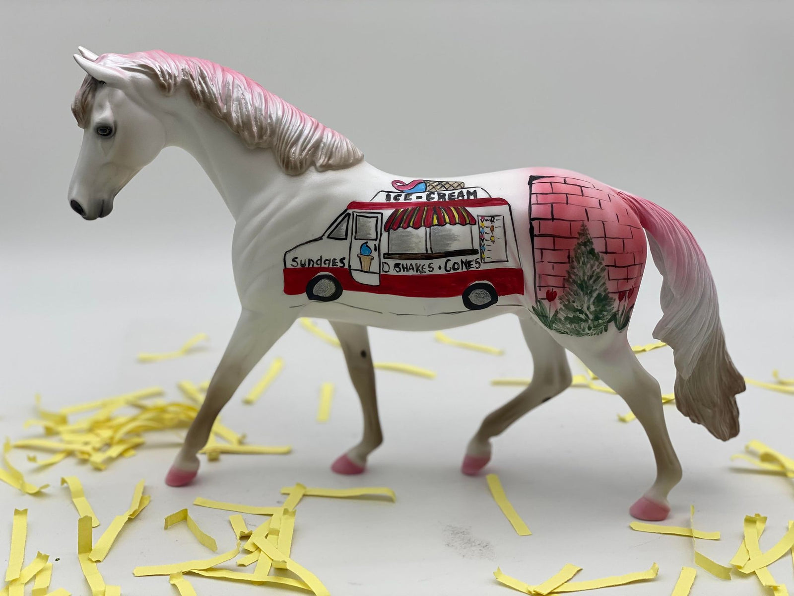 Sundae-OOAK National Ice Cream Month Deco Pony 7/22