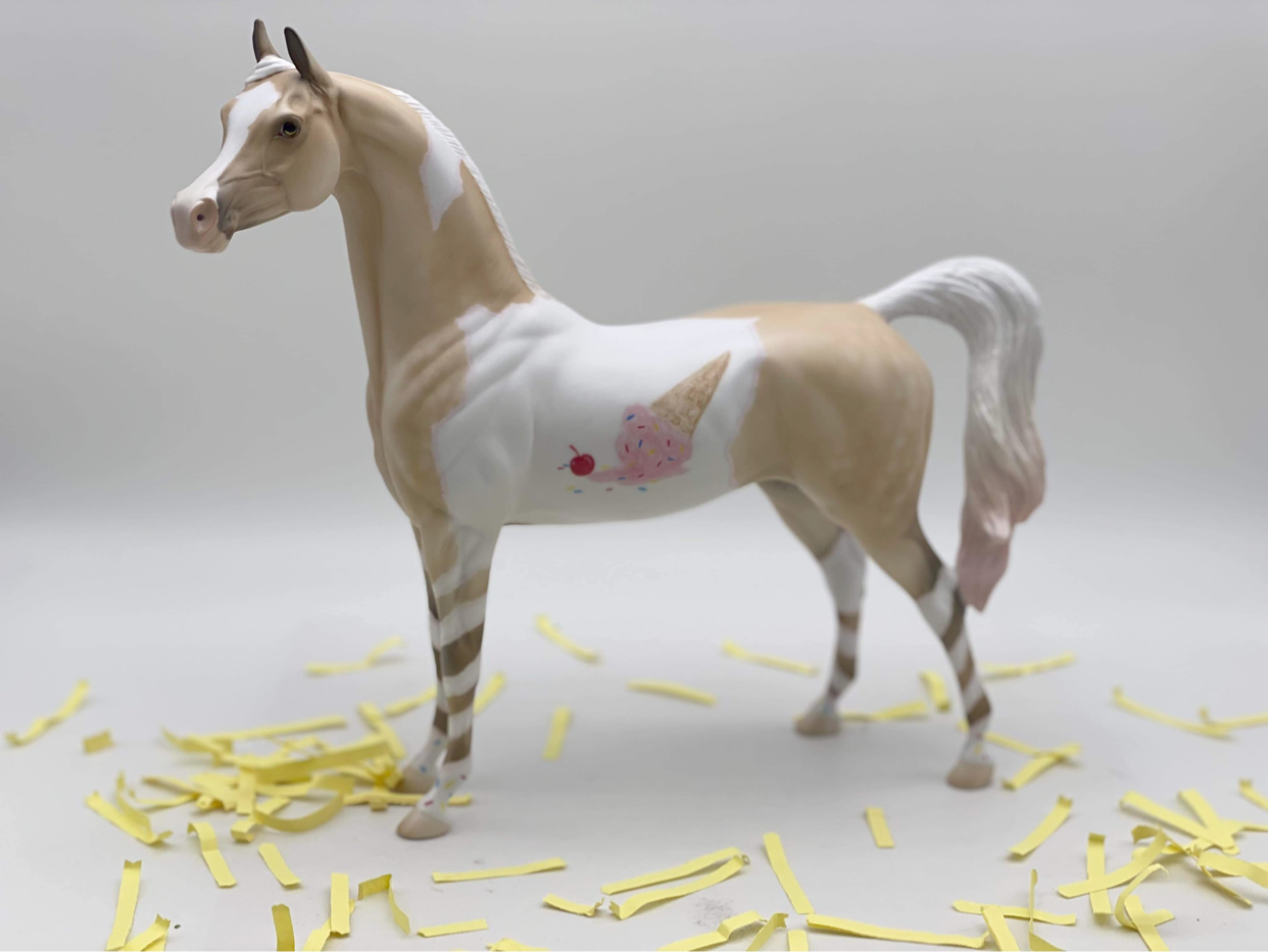 Sprinkles-OOAK National Ice Cream Month Deco Arabian Stallion 7/22