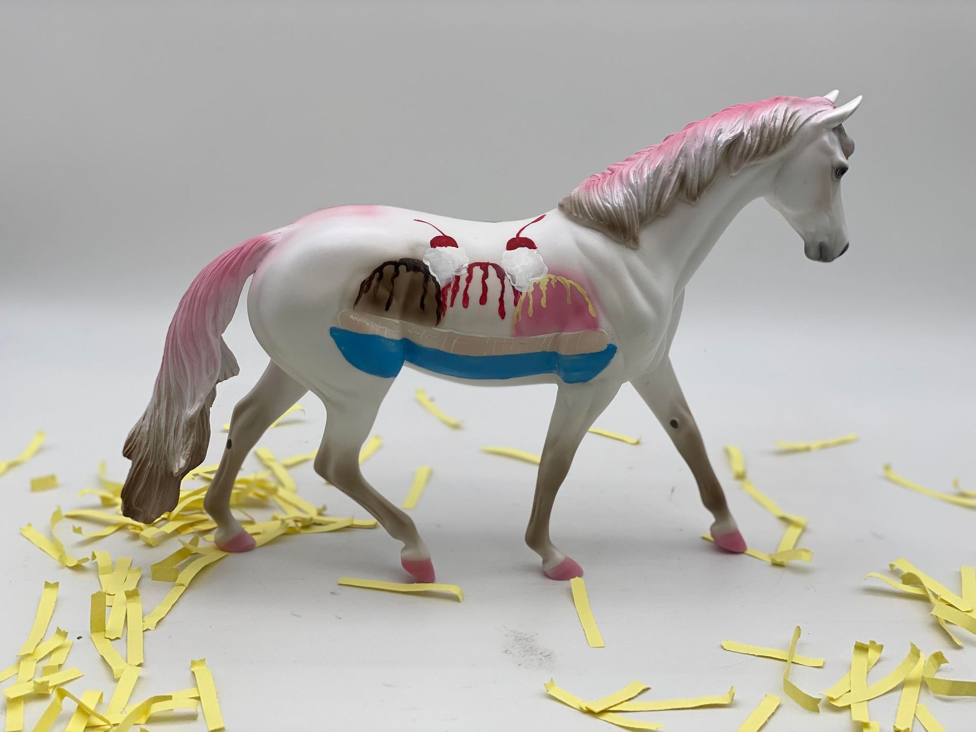 Sundae-OOAK National Ice Cream Month Deco Pony 7/22