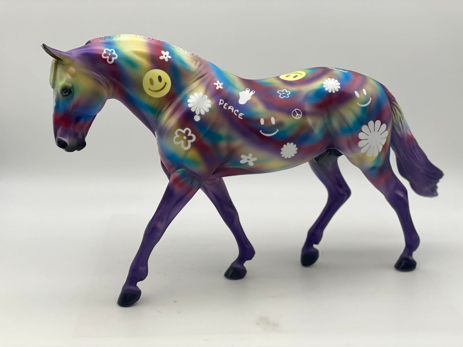 Peace Baby-OOAK Deco Irish Drafter Painted by Dawn Quick 7/28/22