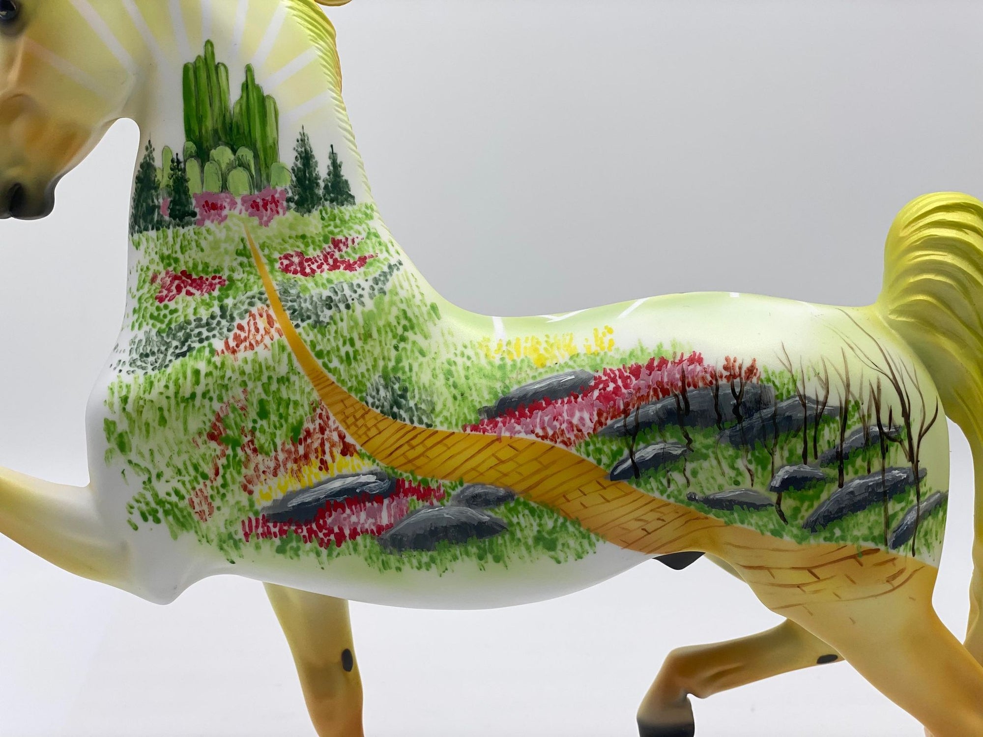 Follow the Yellow Brick Road - OOAK Deco Saddlebred Painted by Dawn Quick