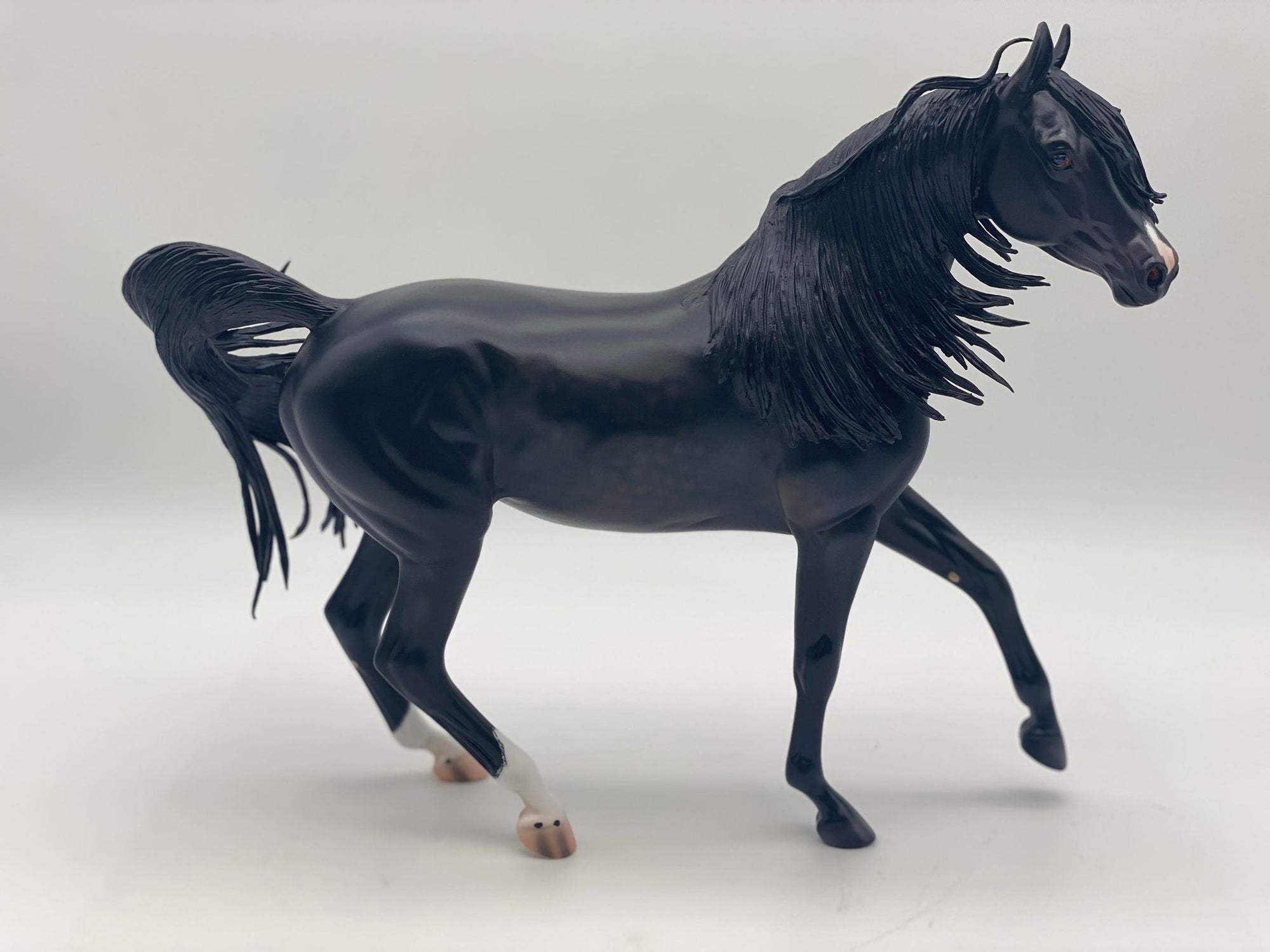 Coventry-OOAK Dapple Black Arabian Mare Painted by Caroline Boydston 8/1/22