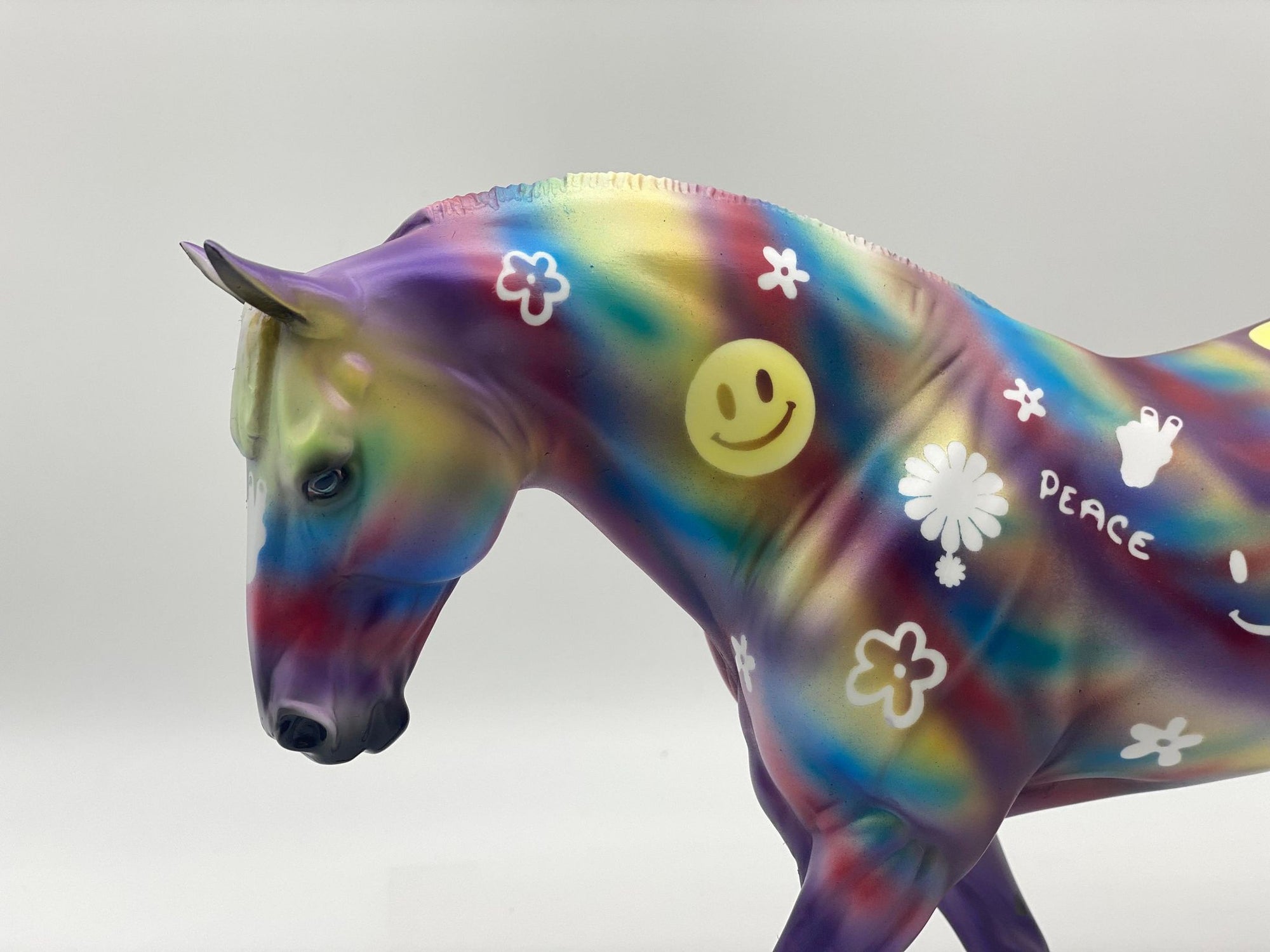 Peace Baby-OOAK Deco Irish Drafter Painted by Dawn Quick 7/28/22