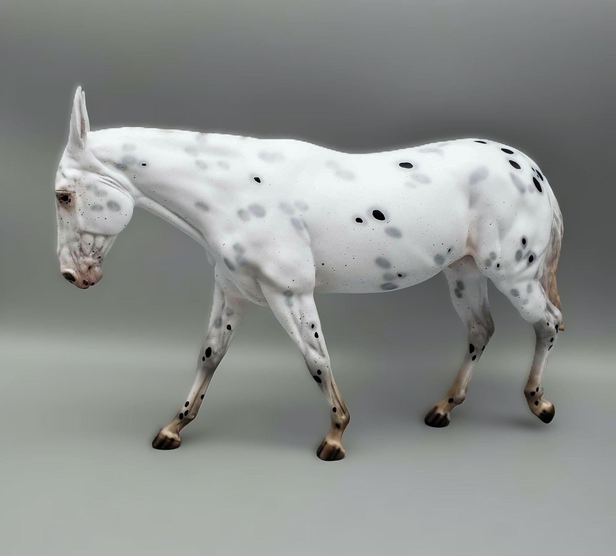 Ebenezer Scrooge from A Christmas Carol LE-31 Black Appaloosa Going Grey Pinned Ear Gelding Mule 😍 By Ellen Robbins Classic Literature 2023 CL23