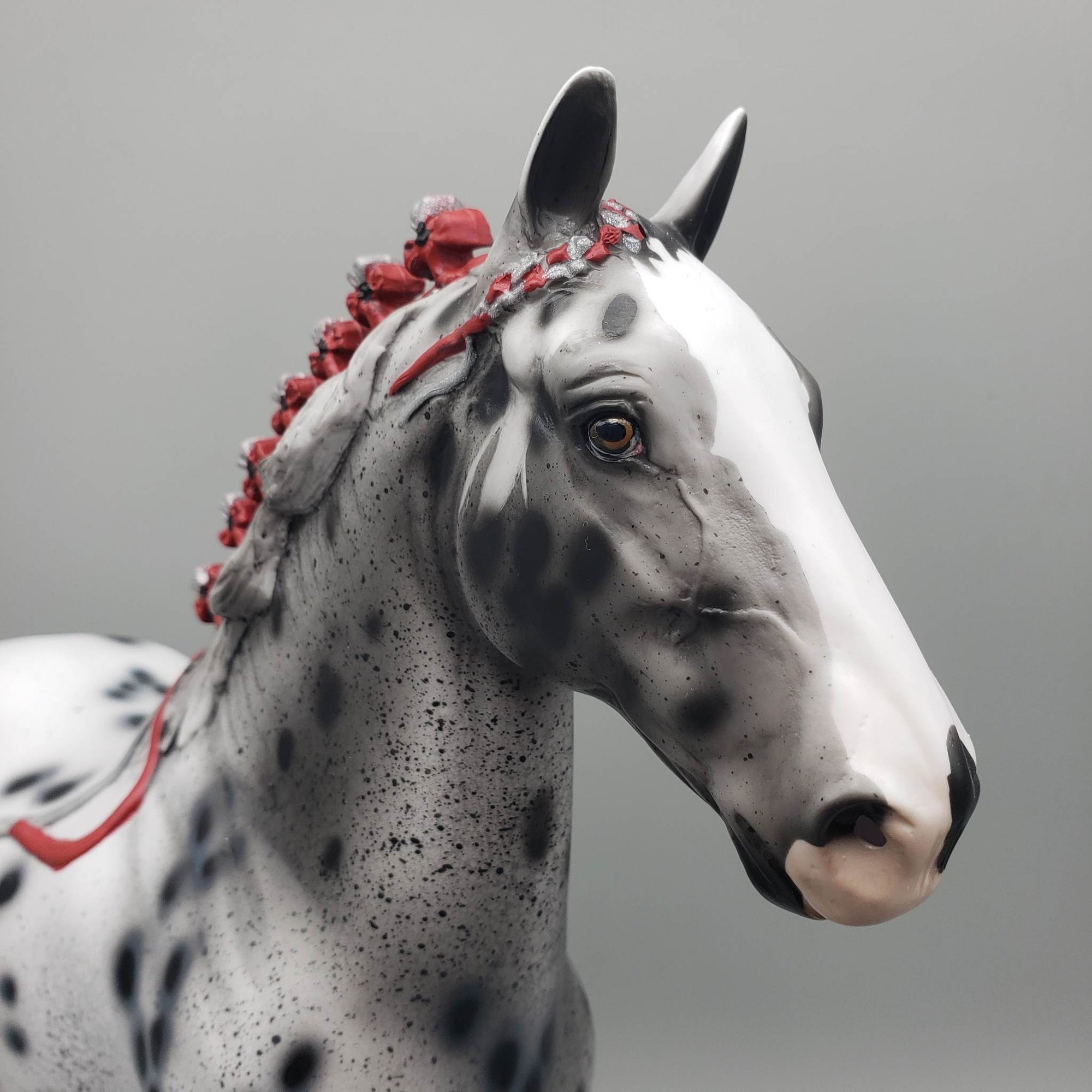 Rebel - OOAK - Black Appaloosa Trotting Drafter By Dawn Quick EQ23