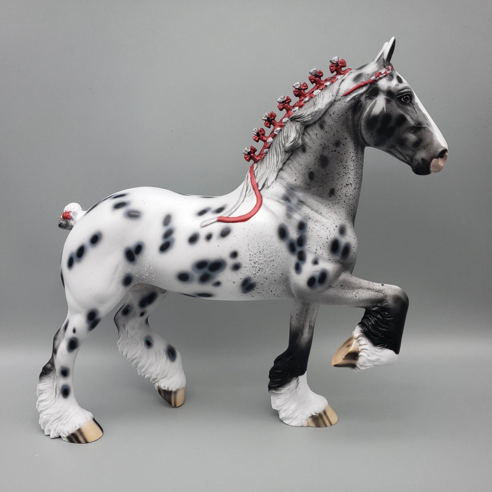 Rebel - OOAK - Black Appaloosa Trotting Drafter By Dawn Quick EQ23