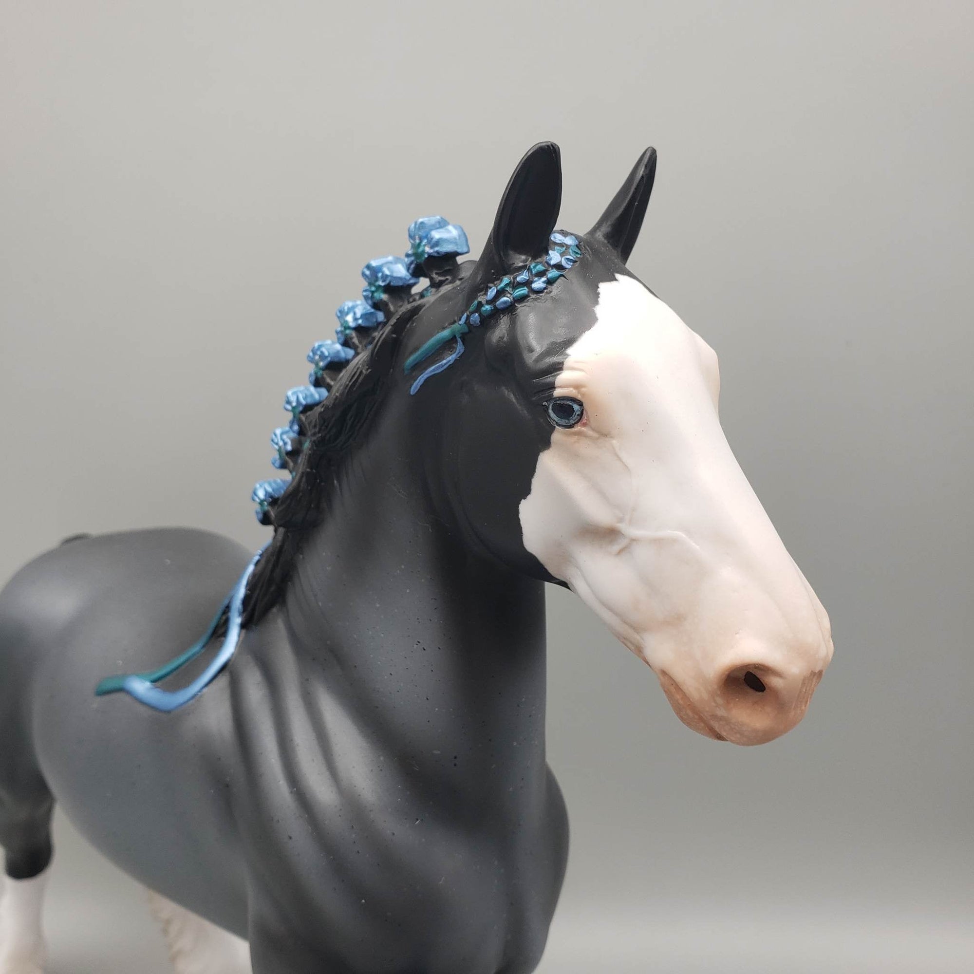 Blue Boy - OOAK - Blue Roan Trotting Drafter By Angela Marleau EQ23