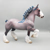 John Henry - OOAK - Bay Roan Trotting Drafter By Jess Hamill EQ23