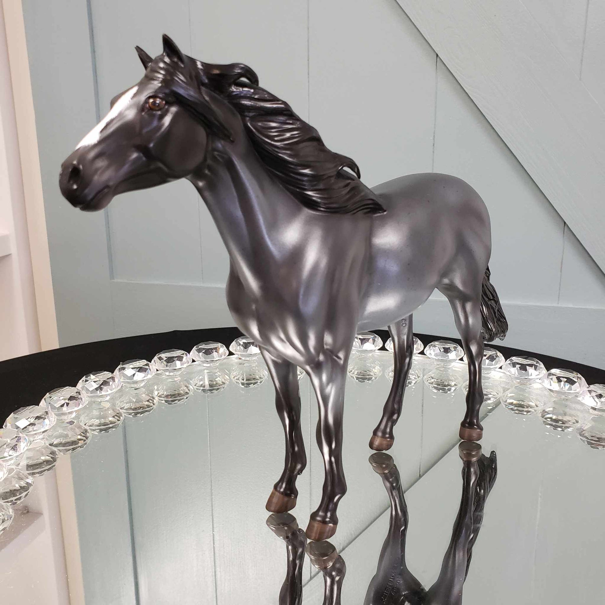 Layshya Astraeus OOAK Blue Roan Mustang By Angela Marleau