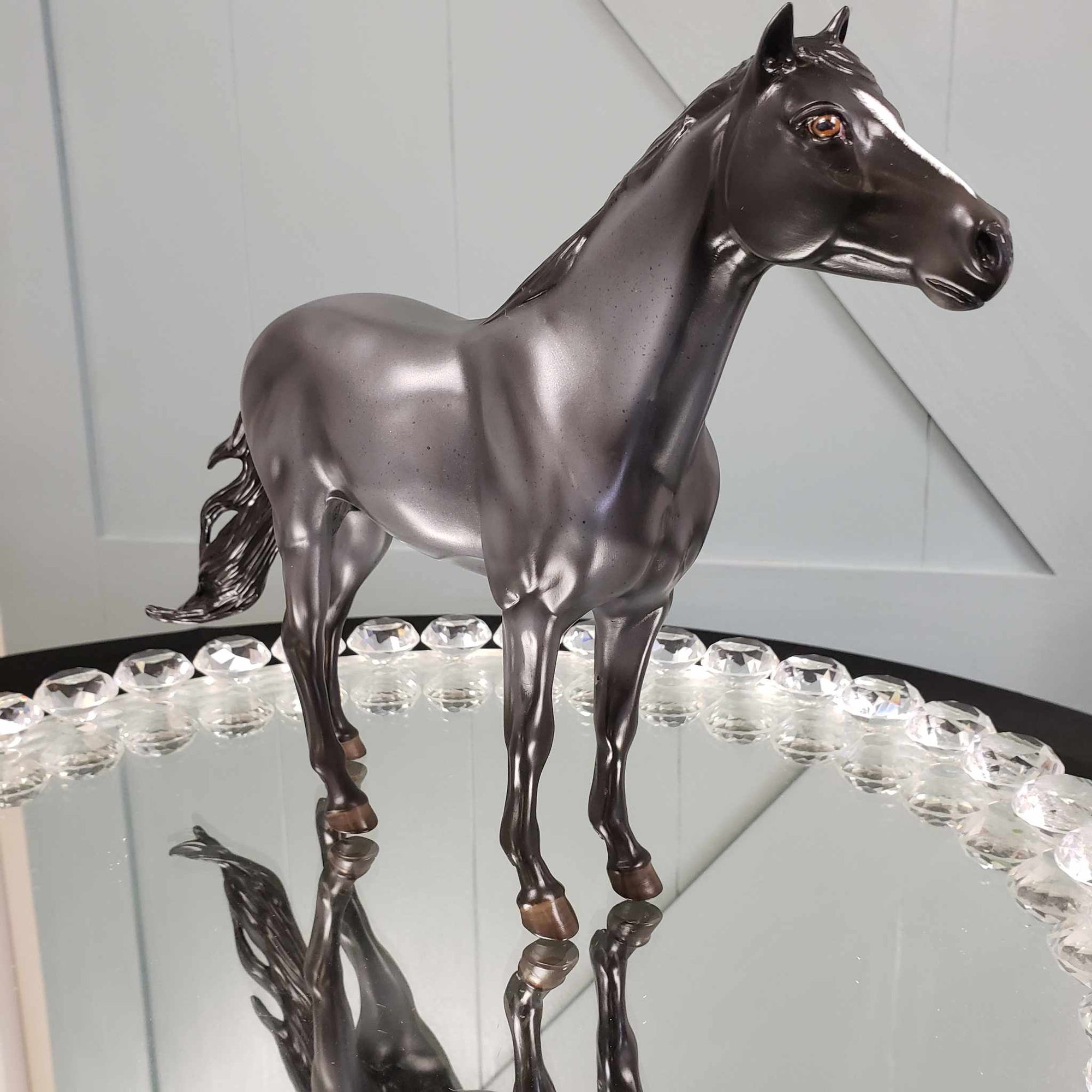 Layshya Astraeus OOAK Blue Roan Mustang By Angela Marleau