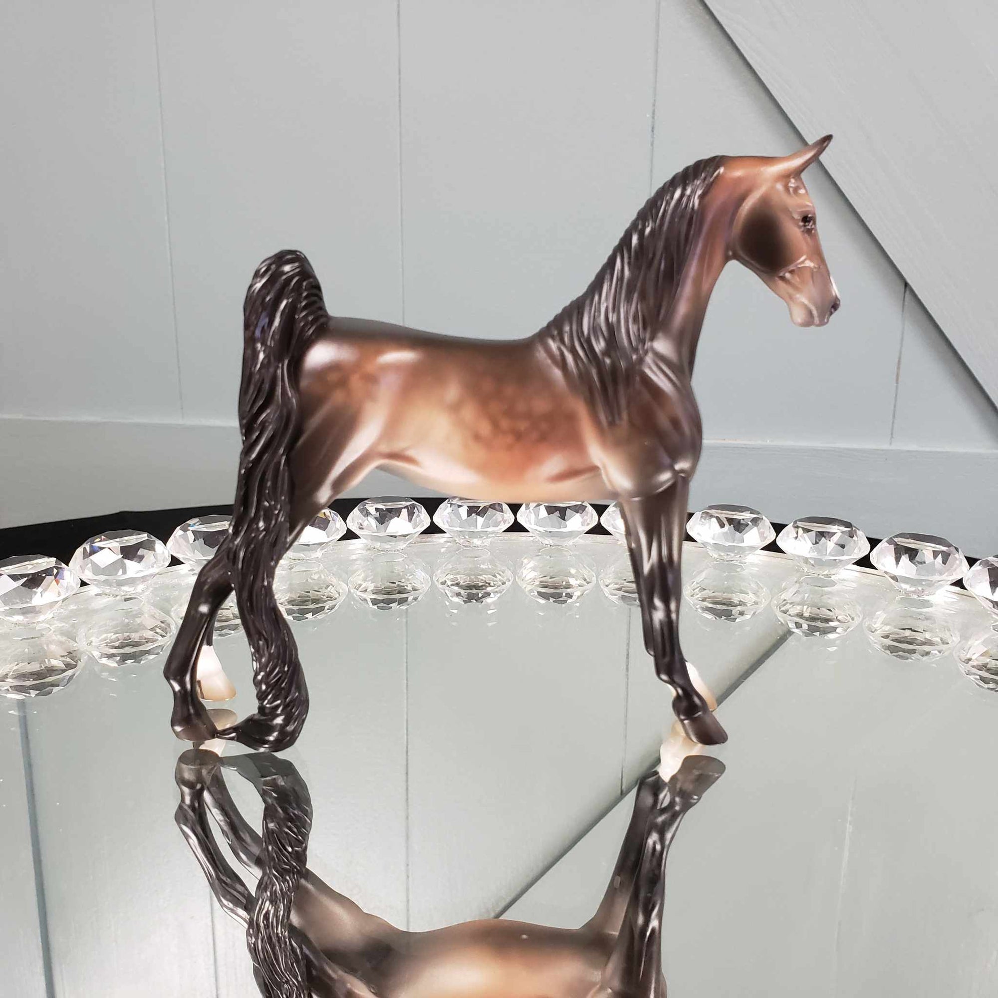 Goldmask OOAK Dappled Sooty Buckskin Saddlebred Pebble By Jess Hamill