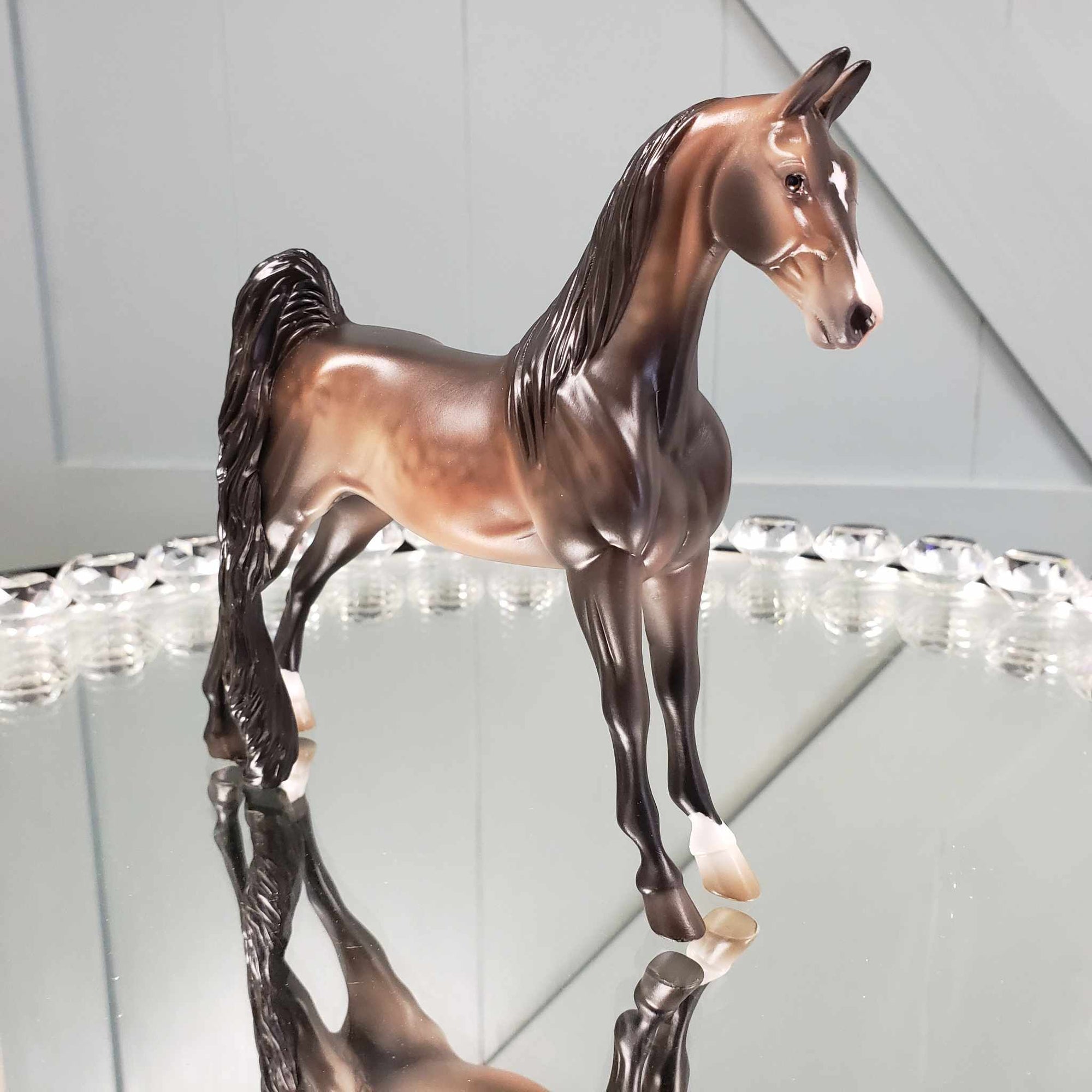 Goldmask OOAK Dappled Sooty Buckskin Saddlebred Pebble By Jess Hamill