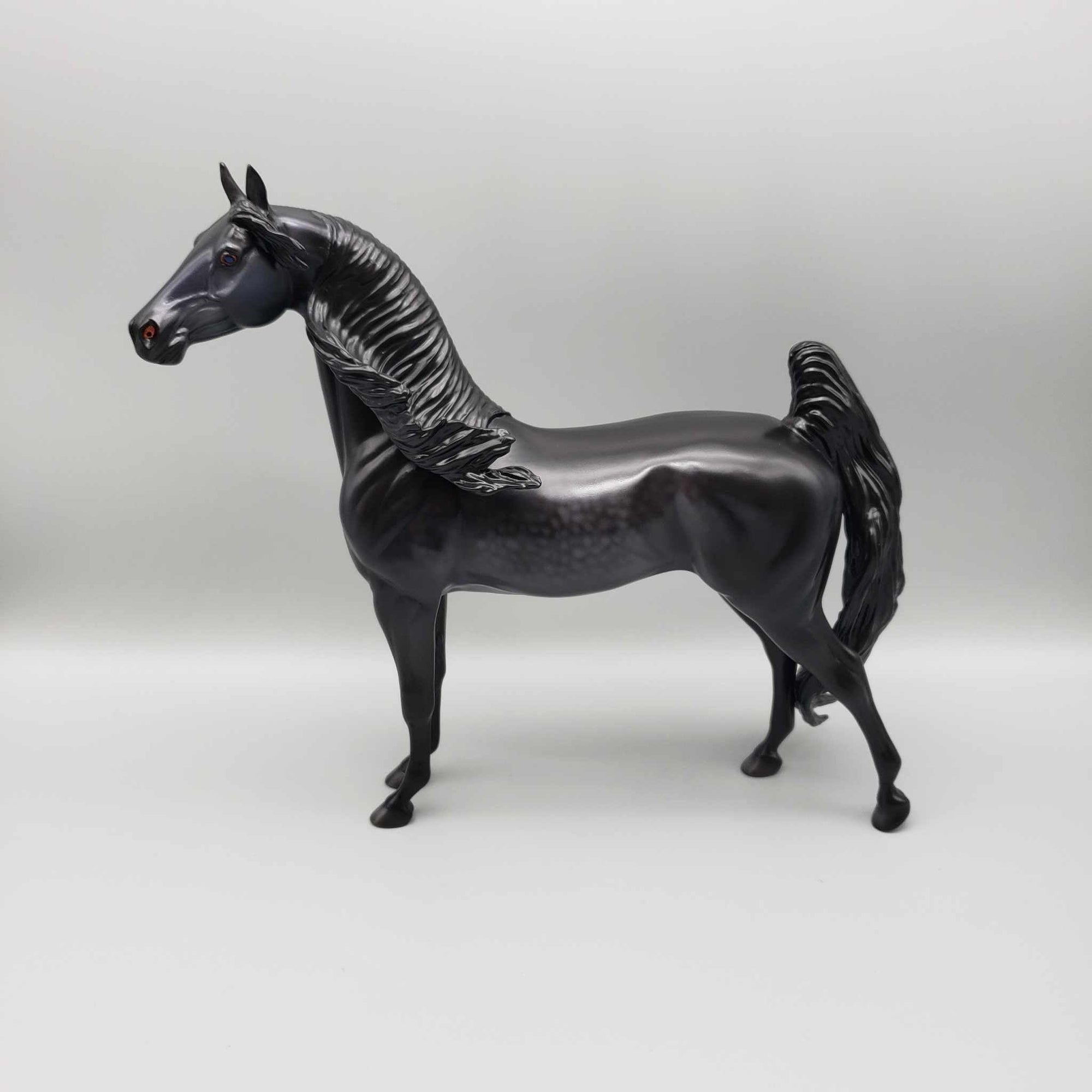 The Raven OOAK Dappled Black Extreme Custom Arab Stallion Turned Into Saddlebred By Caroline Boydston Best Offers 8/7/23