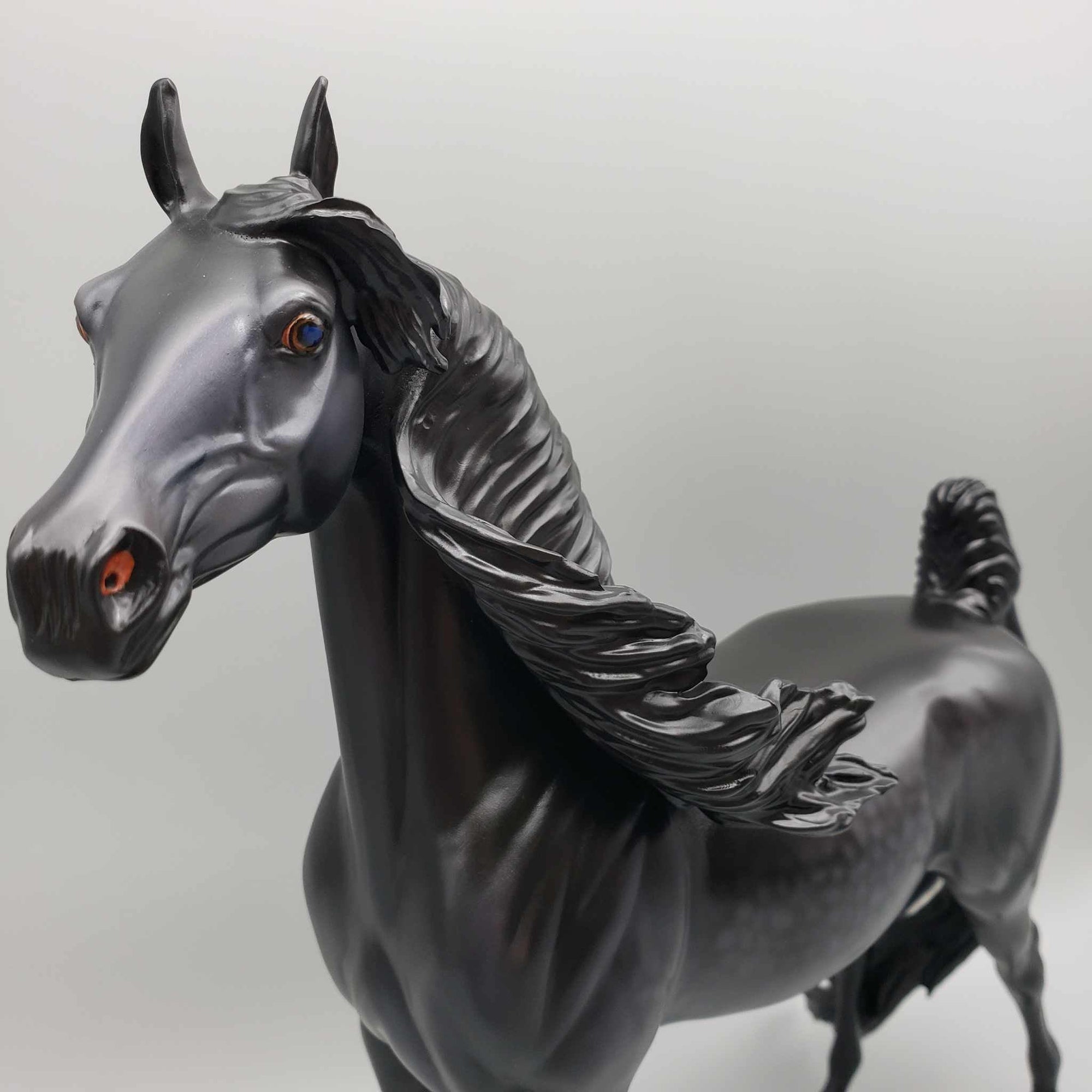 The Raven OOAK Dappled Black Extreme Custom Arab Stallion Turned Into Saddlebred By Caroline Boydston Best Offers 8/7/23