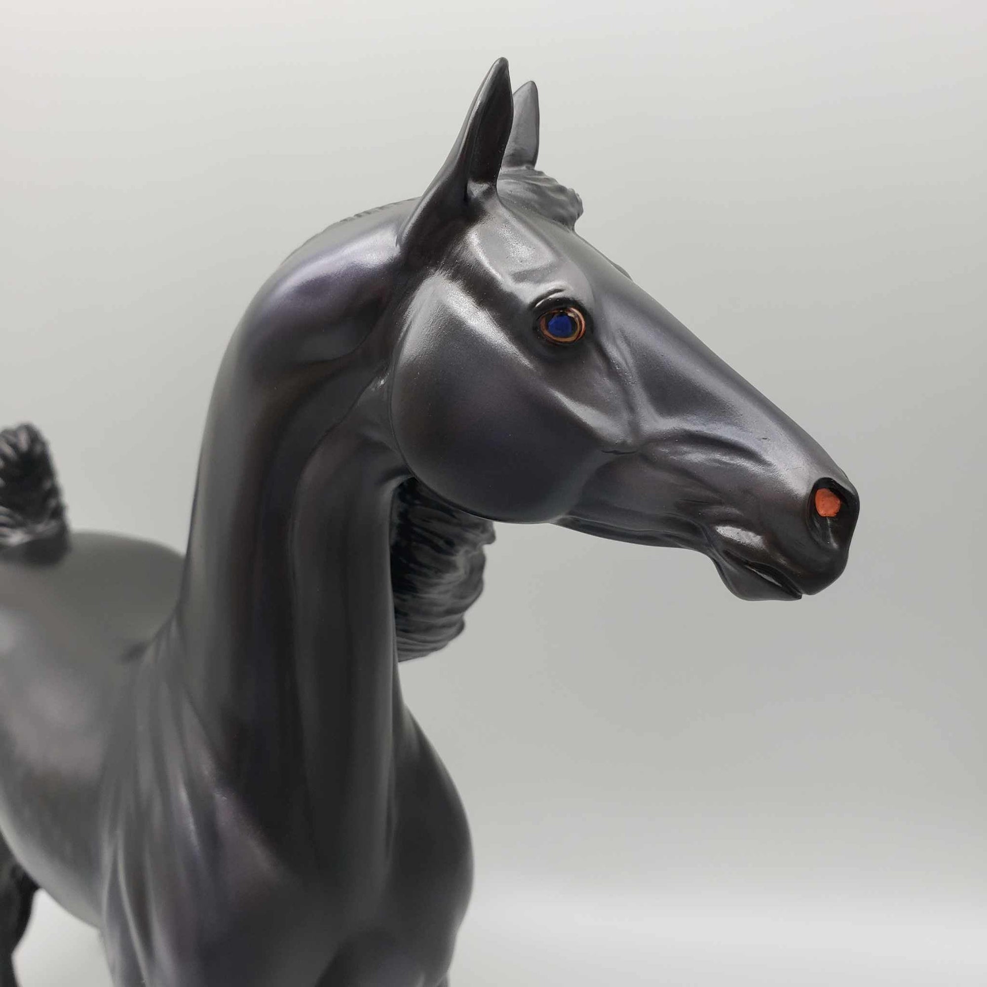 The Raven OOAK Dappled Black Extreme Custom Arab Stallion Turned Into Saddlebred By Caroline Boydston Best Offers 8/7/23