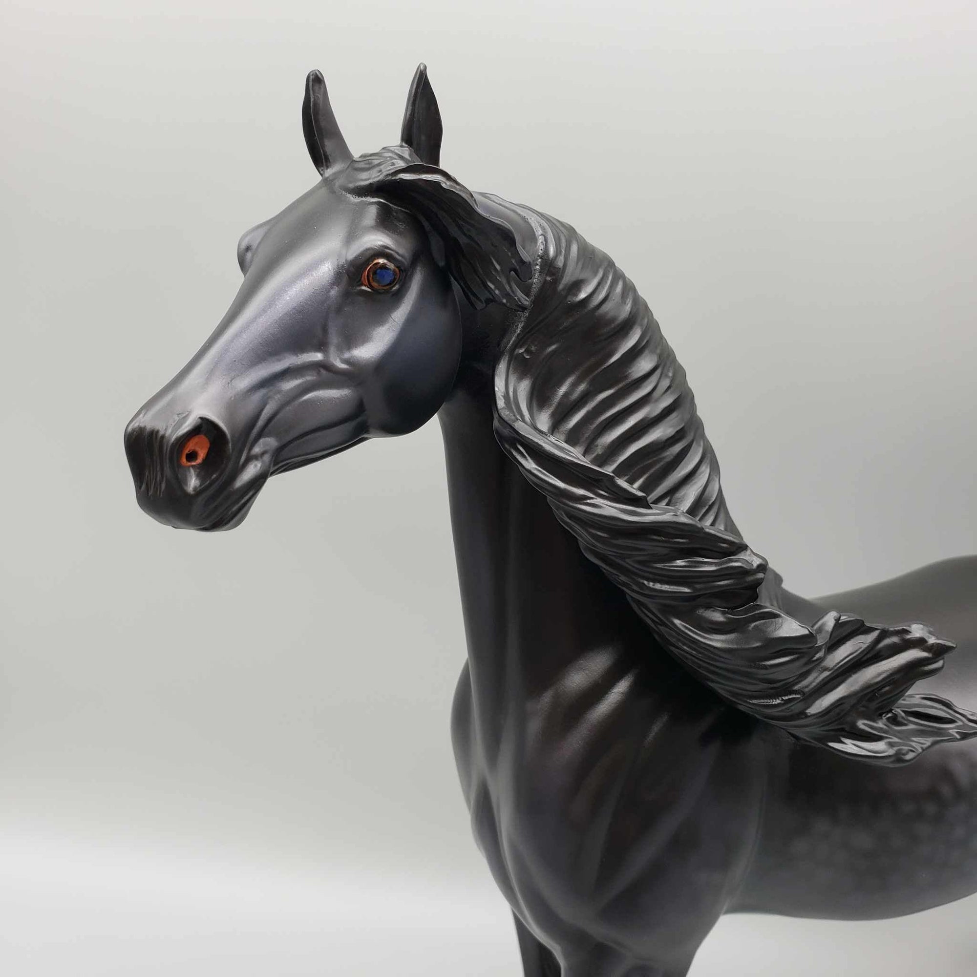 The Raven OOAK Dappled Black Extreme Custom Arab Stallion Turned Into Saddlebred By Caroline Boydston Best Offers 8/7/23