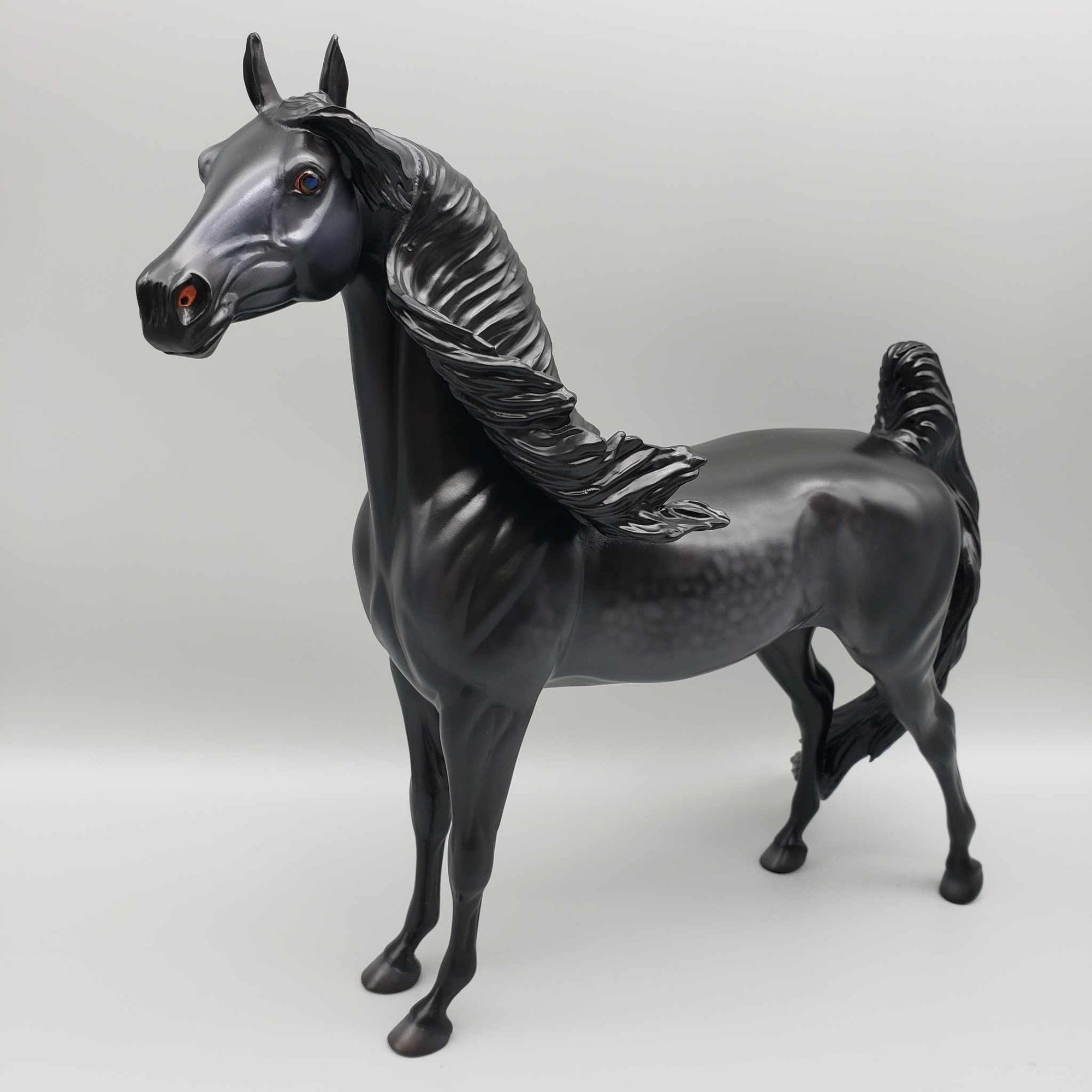 The Raven OOAK Dappled Black Extreme Custom Arab Stallion Turned Into Saddlebred By Caroline Boydston Best Offers 8/7/23