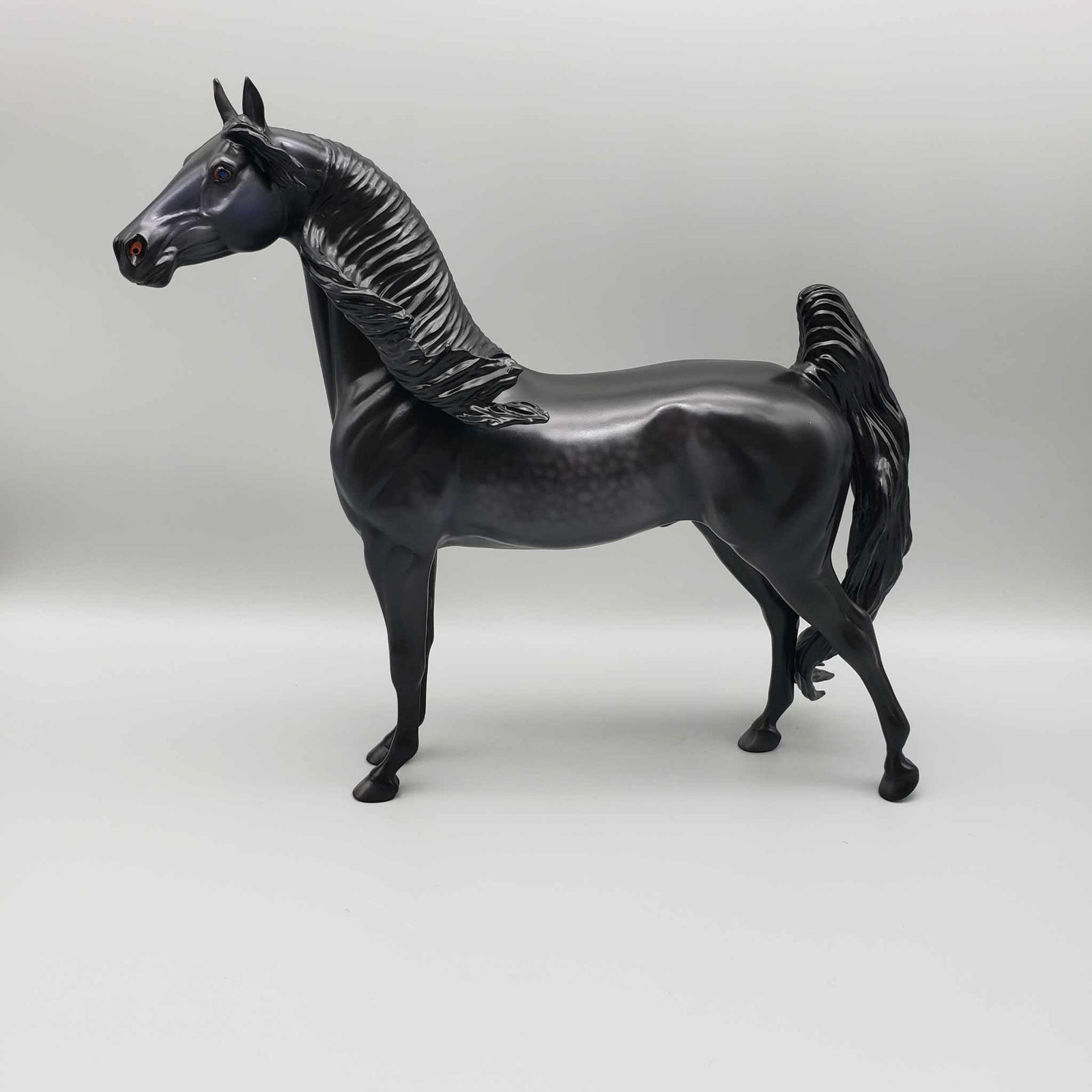 The Raven OOAK Dappled Black Extreme Custom Arab Stallion Turned Into Saddlebred By Caroline Boydston Best Offers 8/7/23