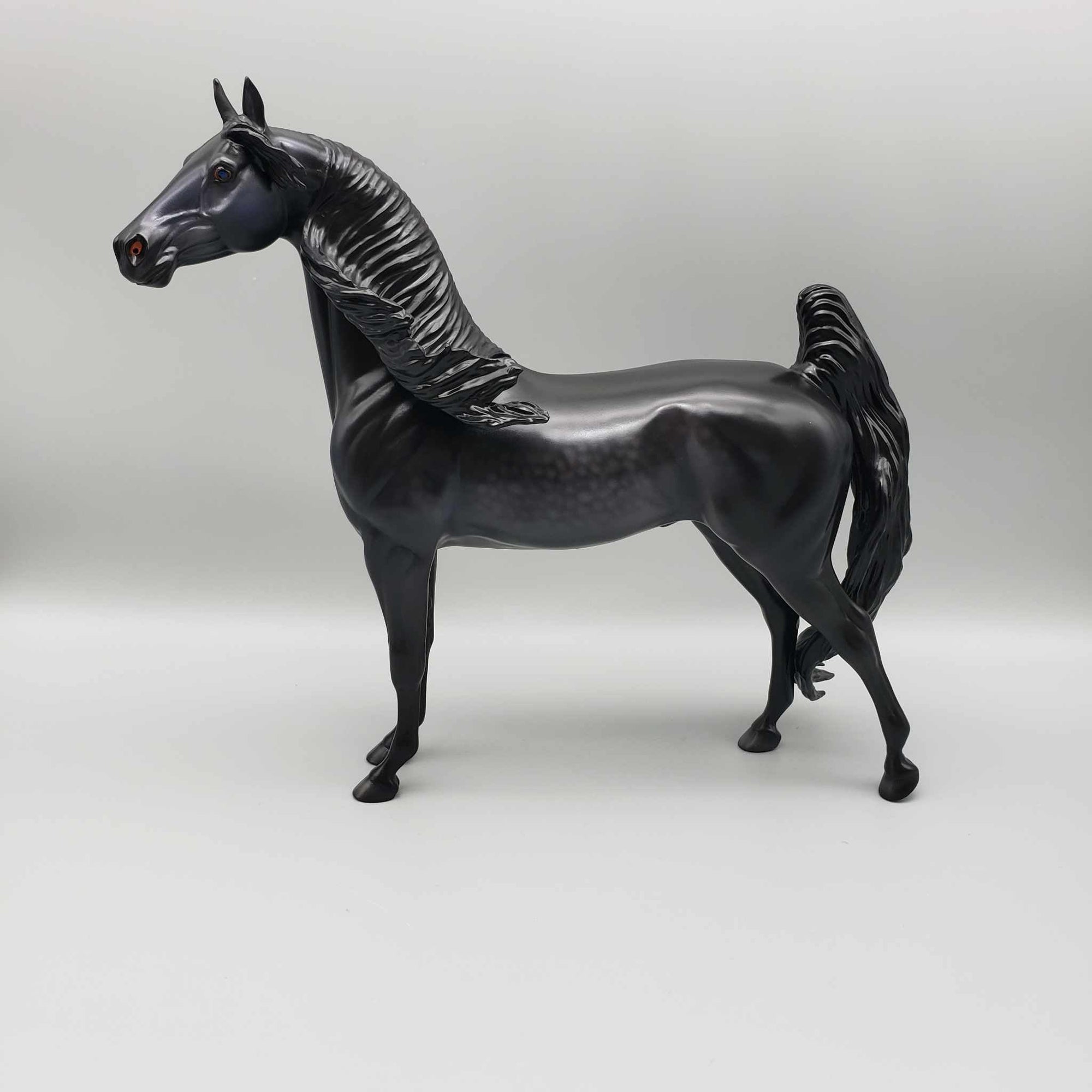 The Raven OOAK Dappled Black Extreme Custom Arab Stallion Turned Into Saddlebred By Caroline Boydston Best Offers 8/7/23