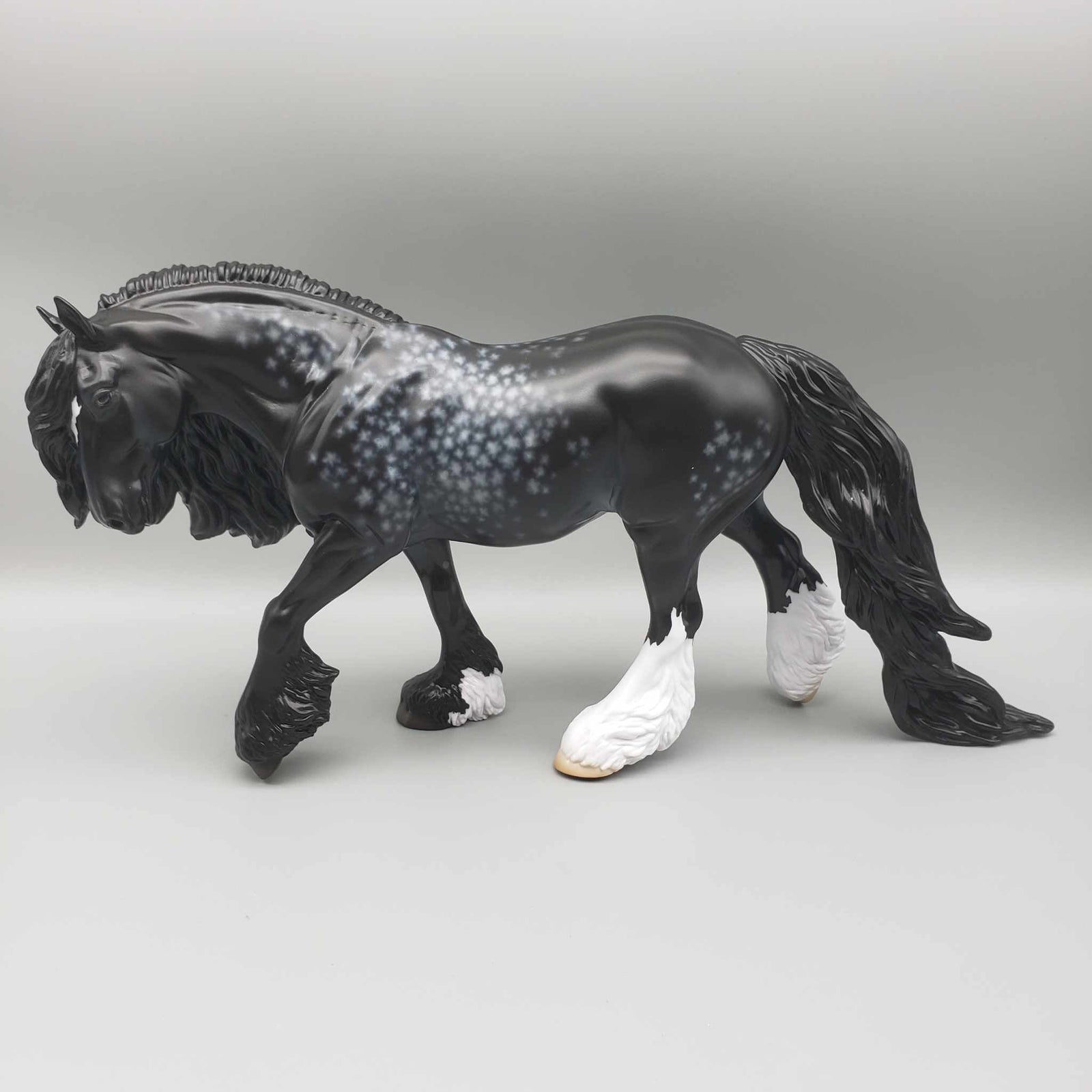 Resolution OOAK Star Dappled Black Irish Cobb W/ Star & Leg Markings By Jess Hamill Holiday Sale HS23