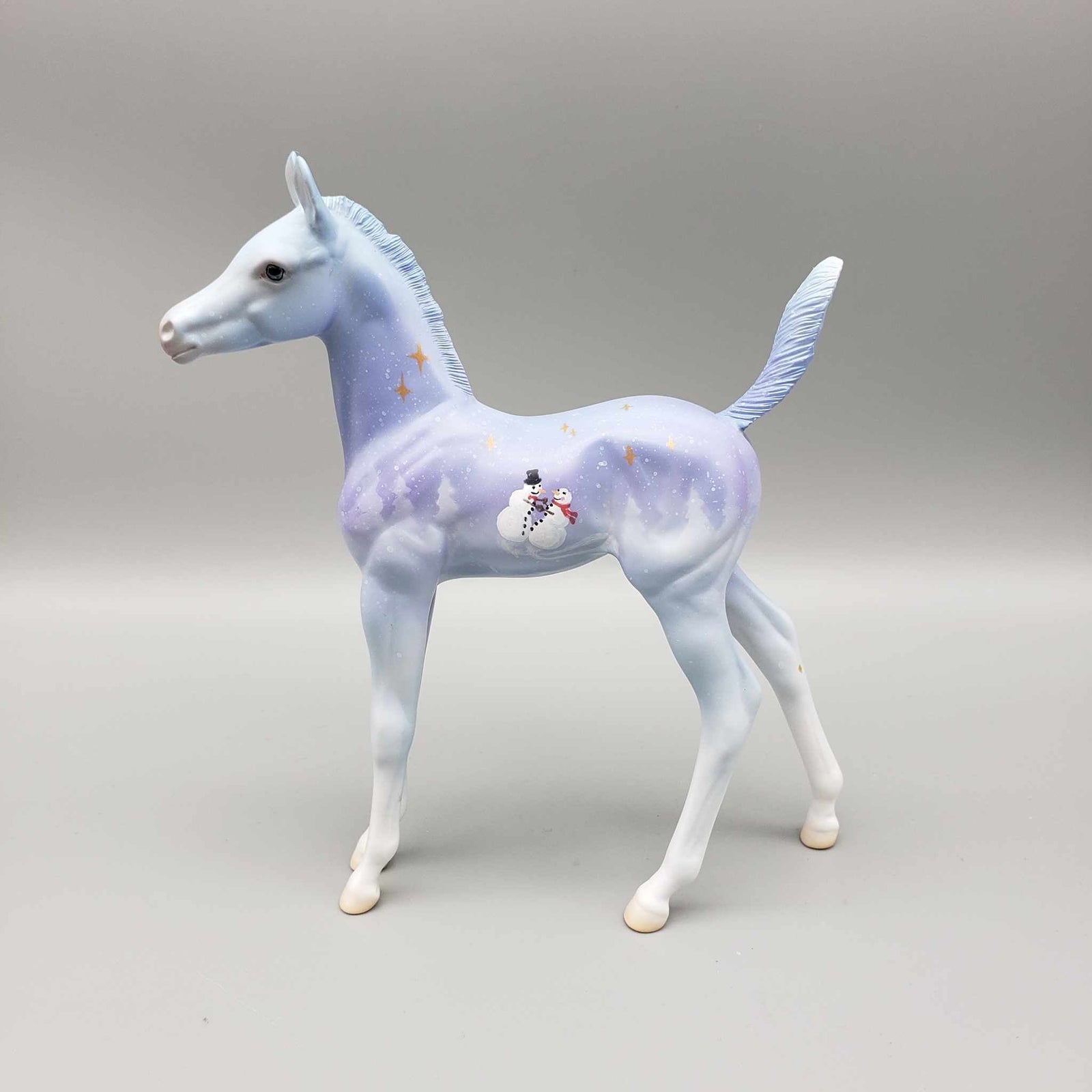Tundra Tango OOAK Deco Dancing Snowmen Arab Foal By Jess Hamill HS23