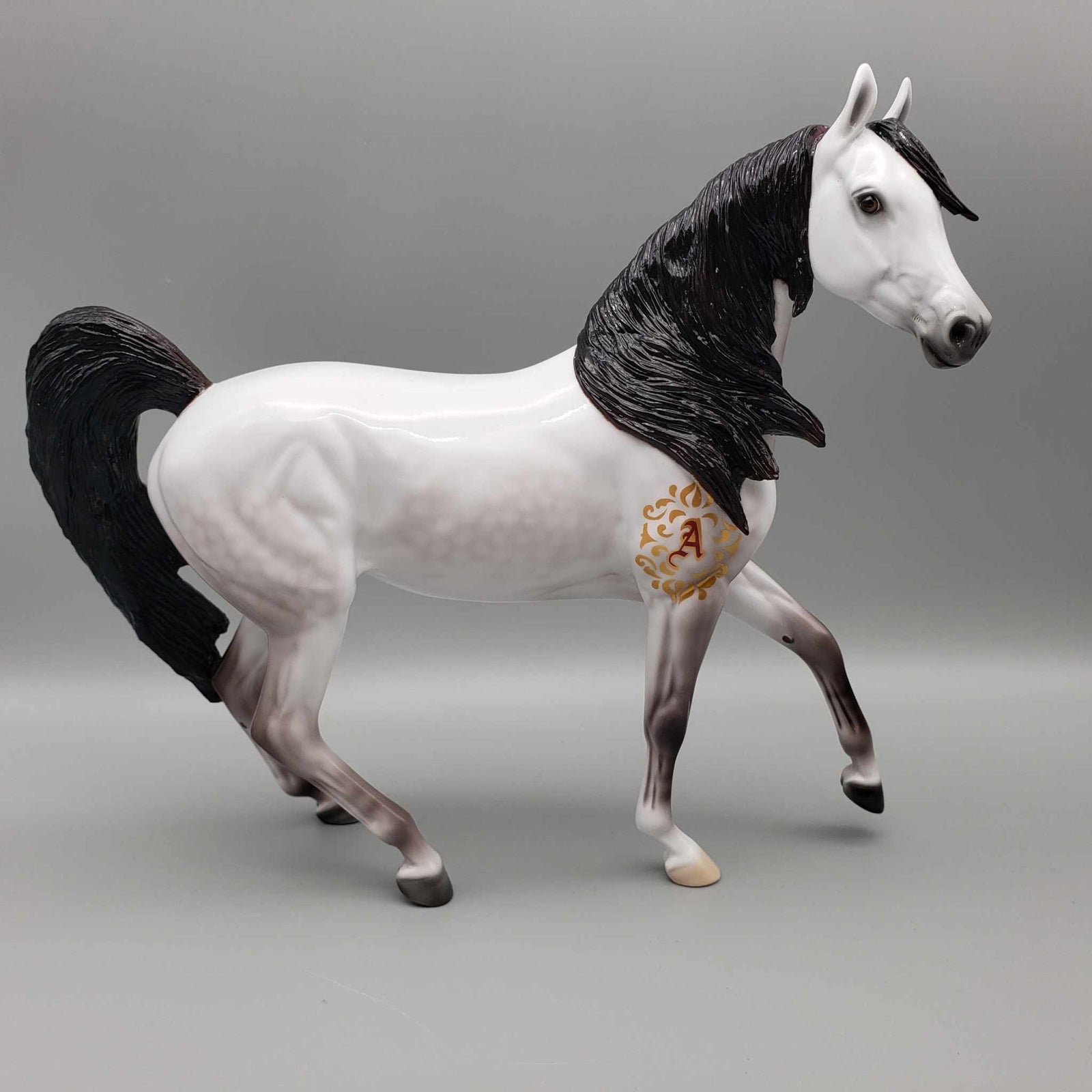GLOSSY Hester - LE 30 - Dappled Mulberry Grey Custom Arabian Mare By Ellen Robbins - Classic Literature Series 2023