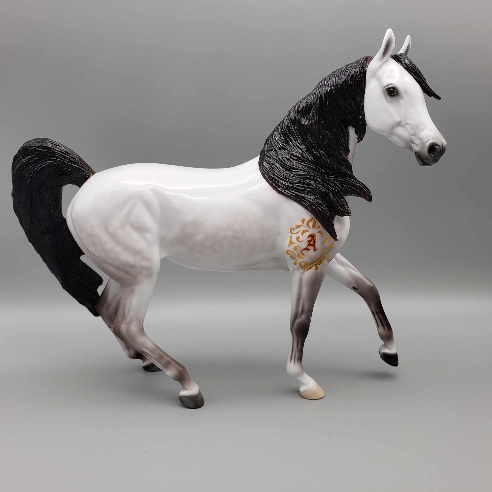 GLOSSY Hester - LE 30 - Dappled Mulberry Grey Custom Arabian Mare By Ellen Robbins - Classic Literature Series 2023