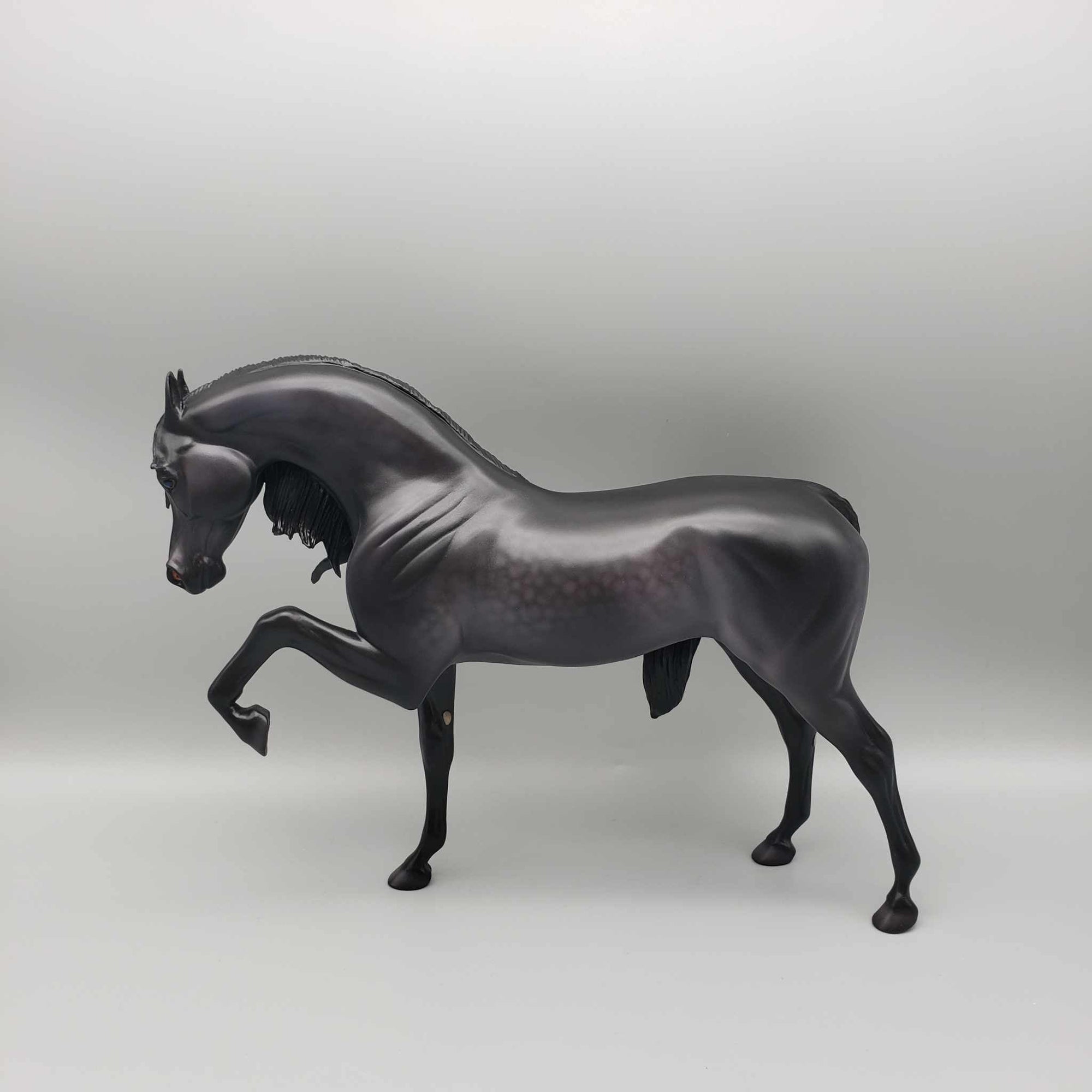 Stealth OOAK Dappled Black Extreme Custom Arabian Stallion By Caroline Boydston Best Offer 11/20/23