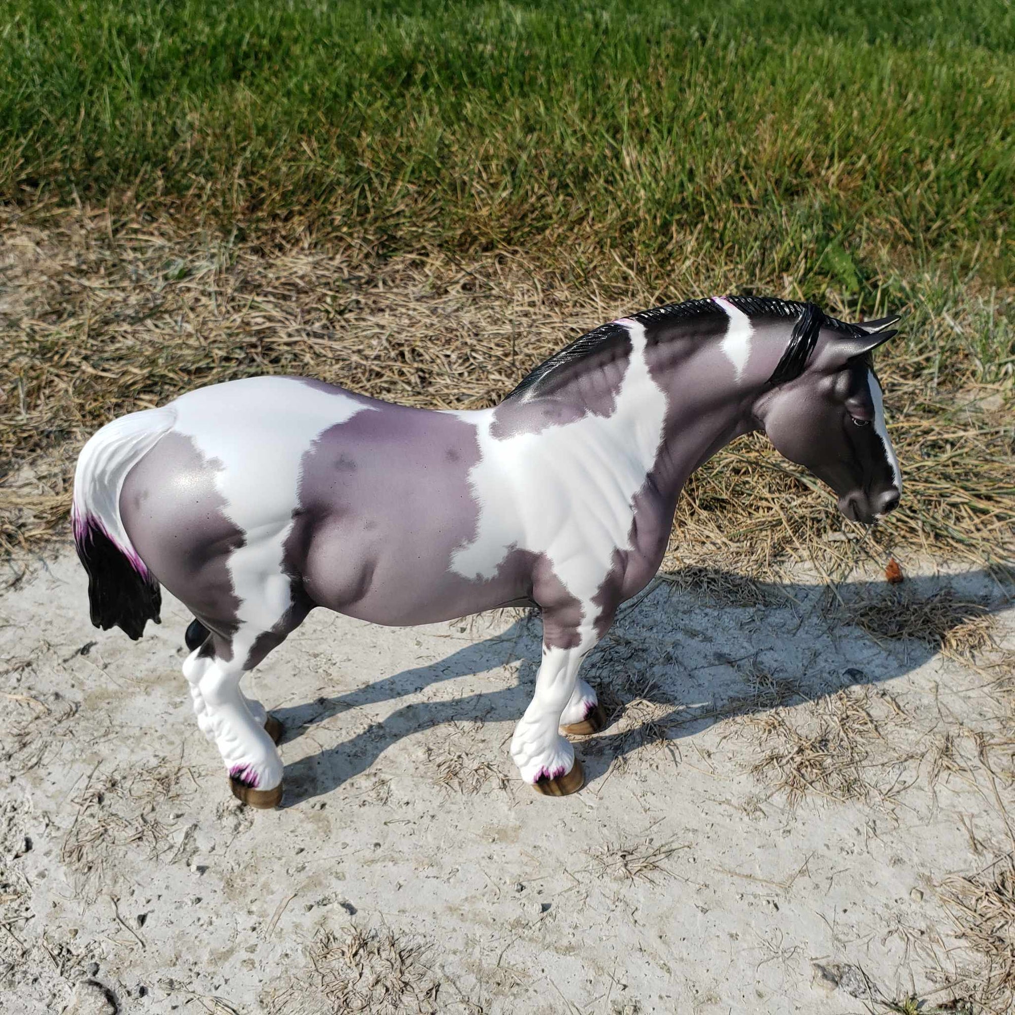 Once In A Blue Moon OOAK Blue Roan Tobiano Heavy Draft By Ellen Robbins for AoTH23 Best Offers